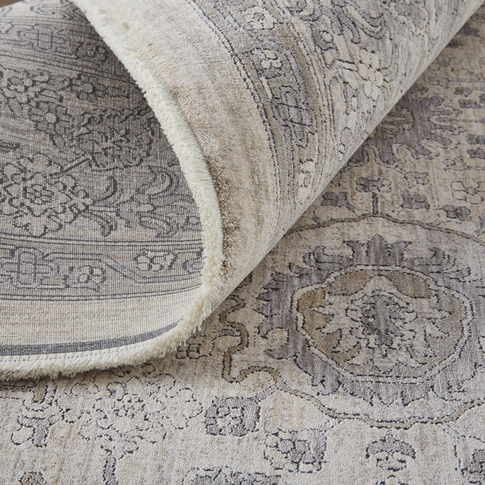 Feizy Marquette 3776F Rug in Beige / Gray
