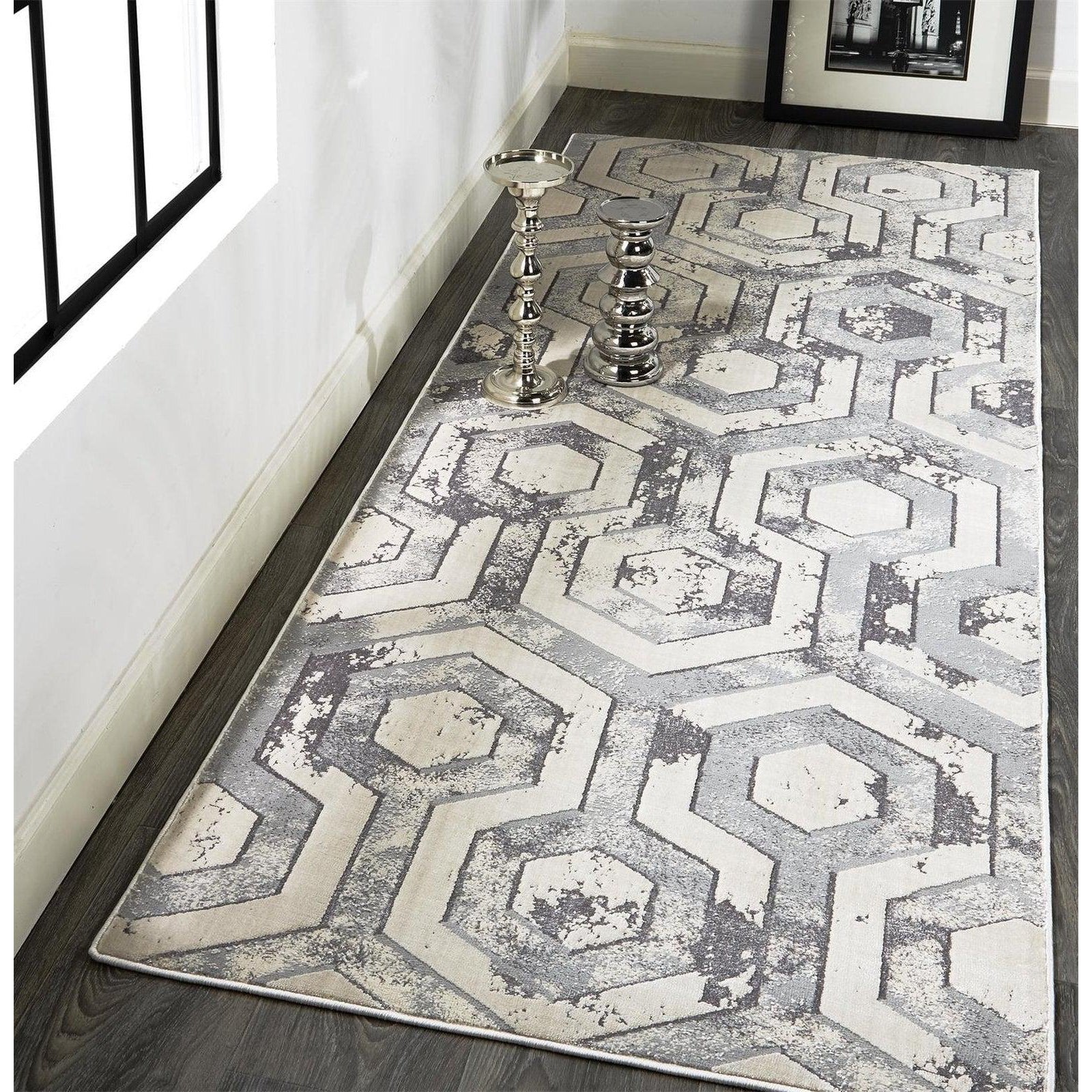 Feizy Micah 3046F Rug in Beige/Gray