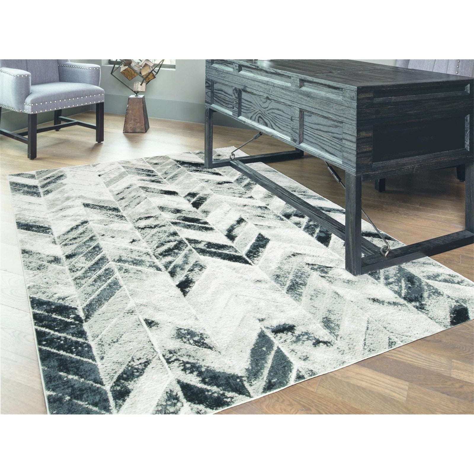 Feizy Micah 3048F Rug in Gray/Silver