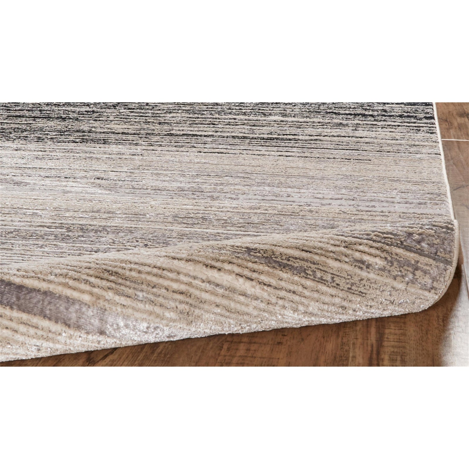Feizy Micah 3337F Rug in Black/Dark Gray
