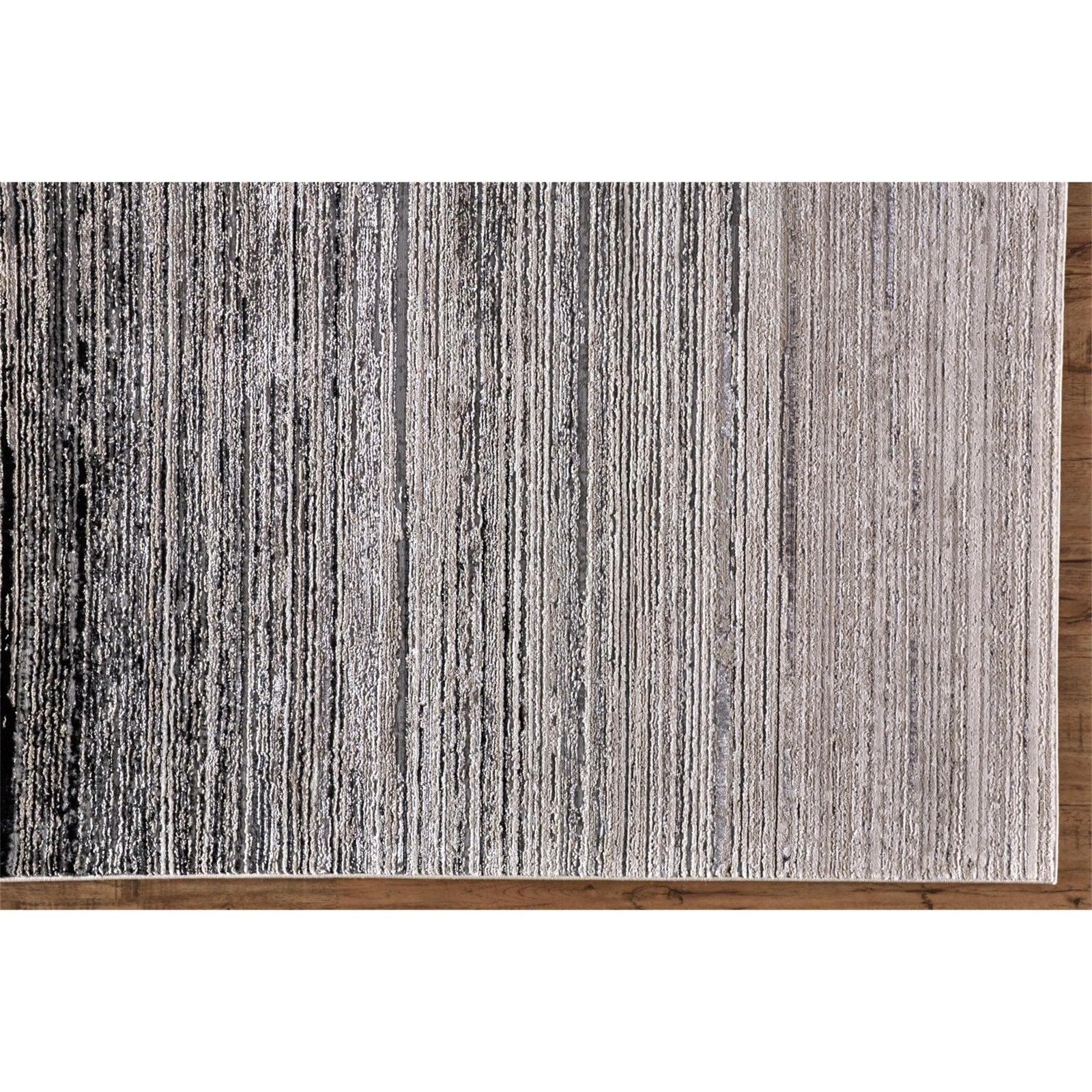 Feizy Micah 3337F Rug in Black/Dark Gray