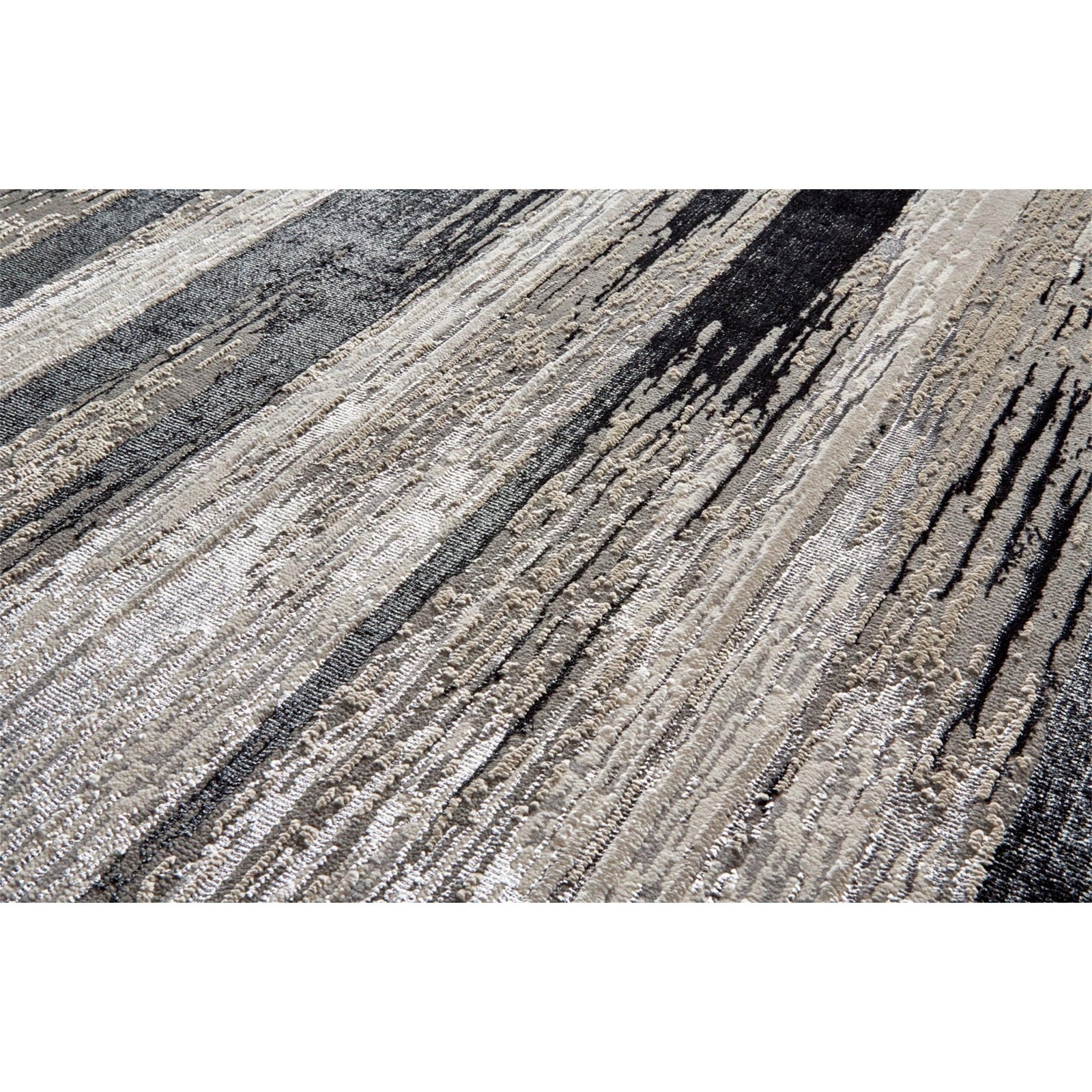 Feizy Micah 3338F Rug in Black/Silver