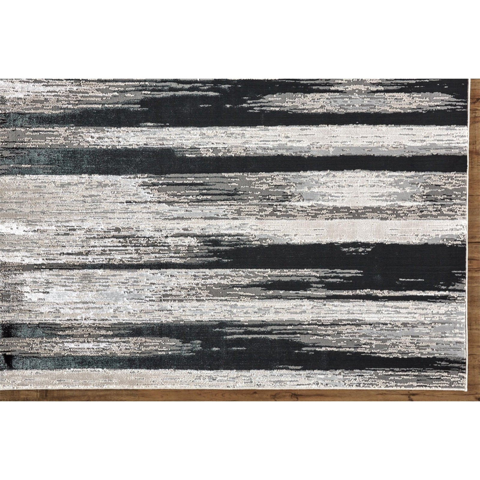 Feizy Micah 3338F Rug in Black/Silver