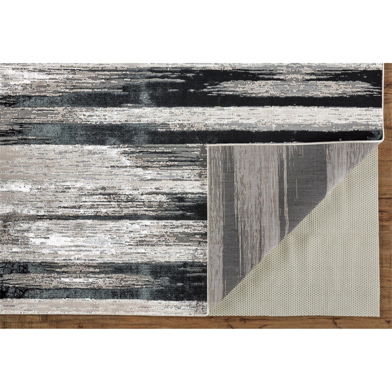 Feizy Micah 3338F Rug in Black/Silver