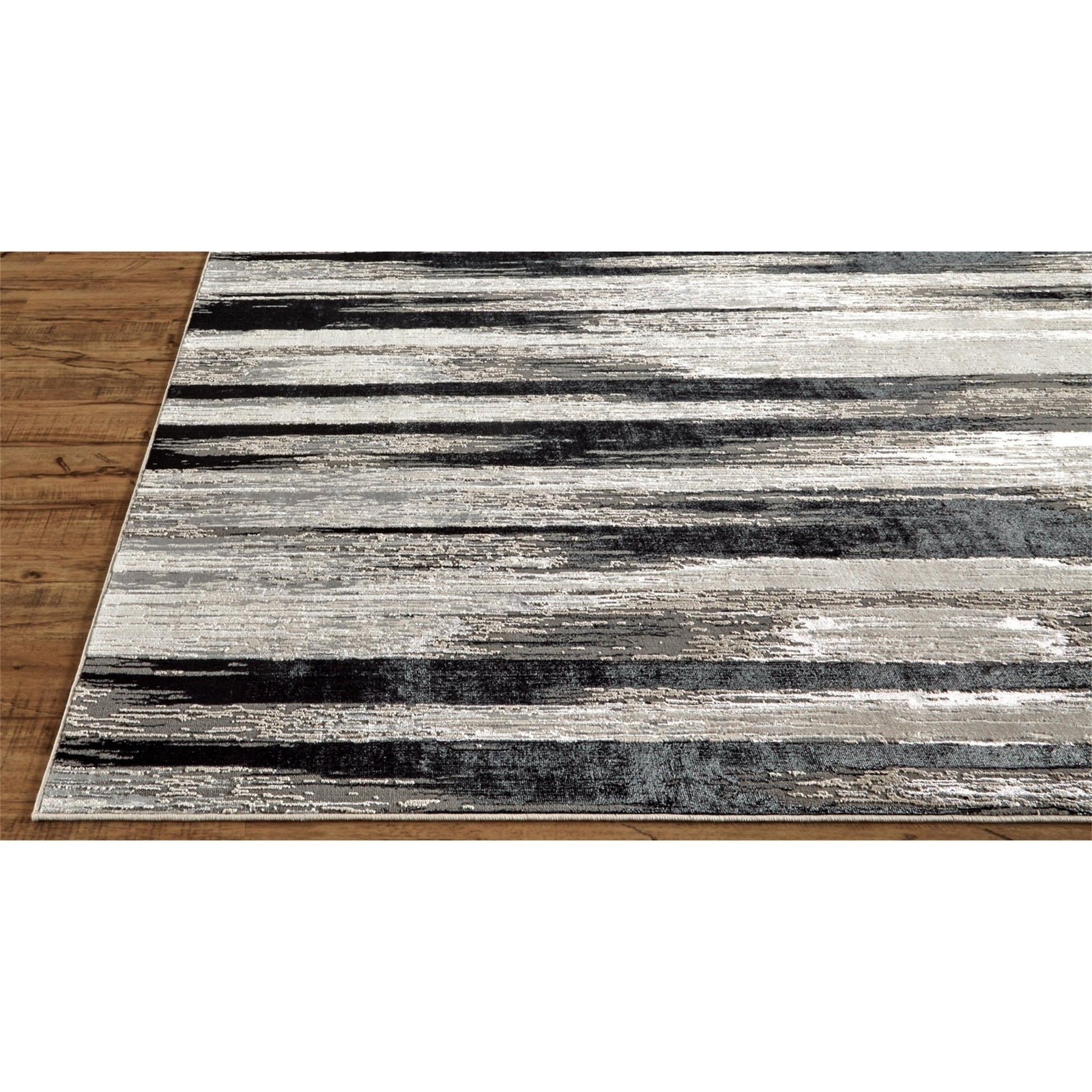 Feizy Micah 3338F Rug in Black/Silver
