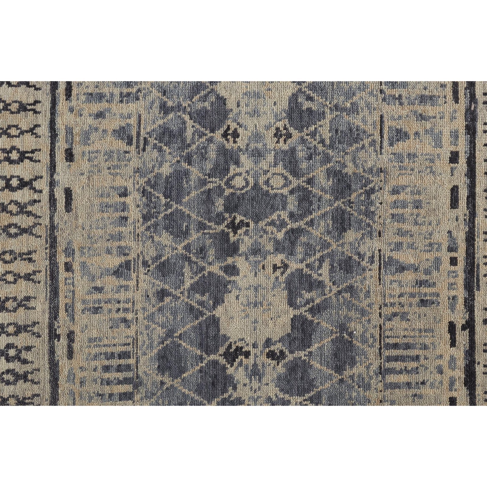 Feizy Palomar 6572F Rug in Blue / Tan