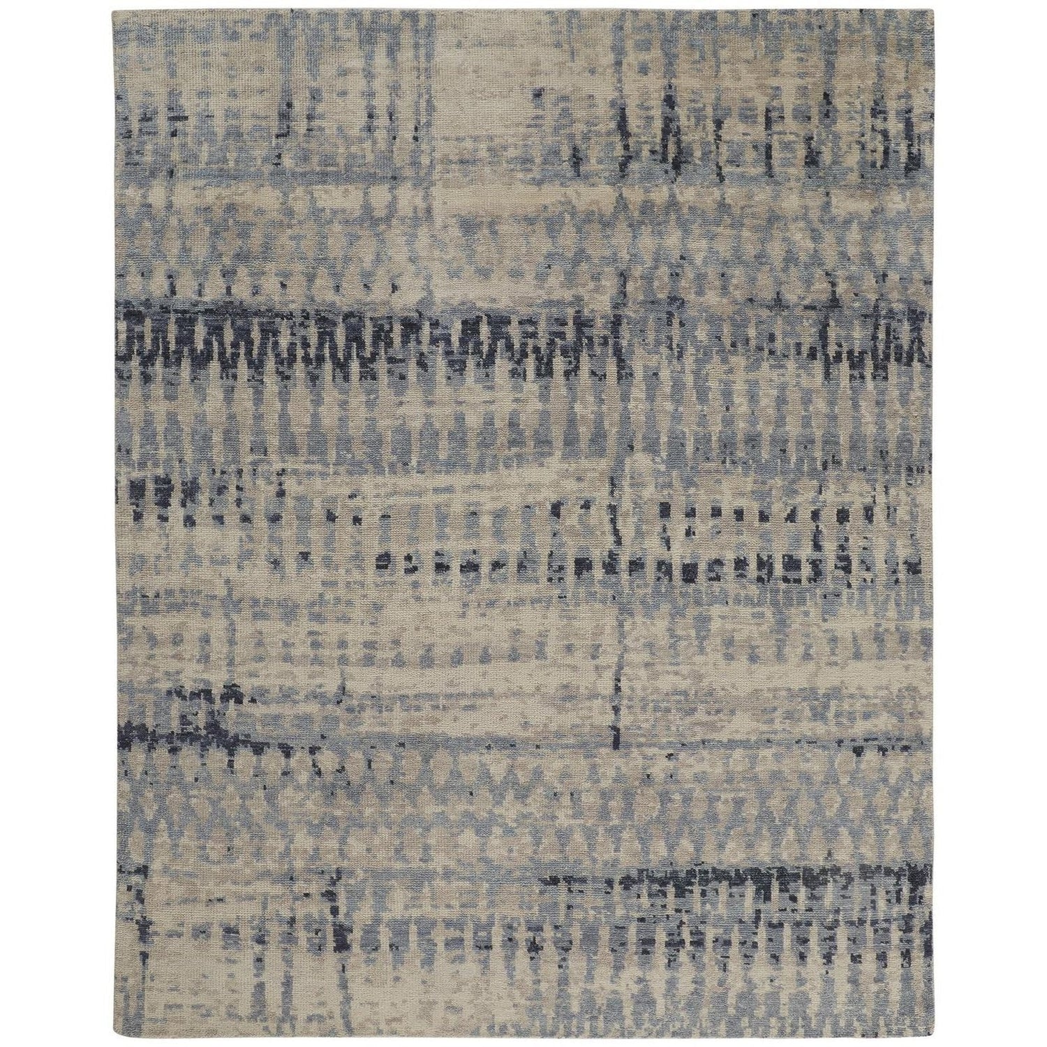 Feizy Palomar 6631F Rug in Tan / Blue