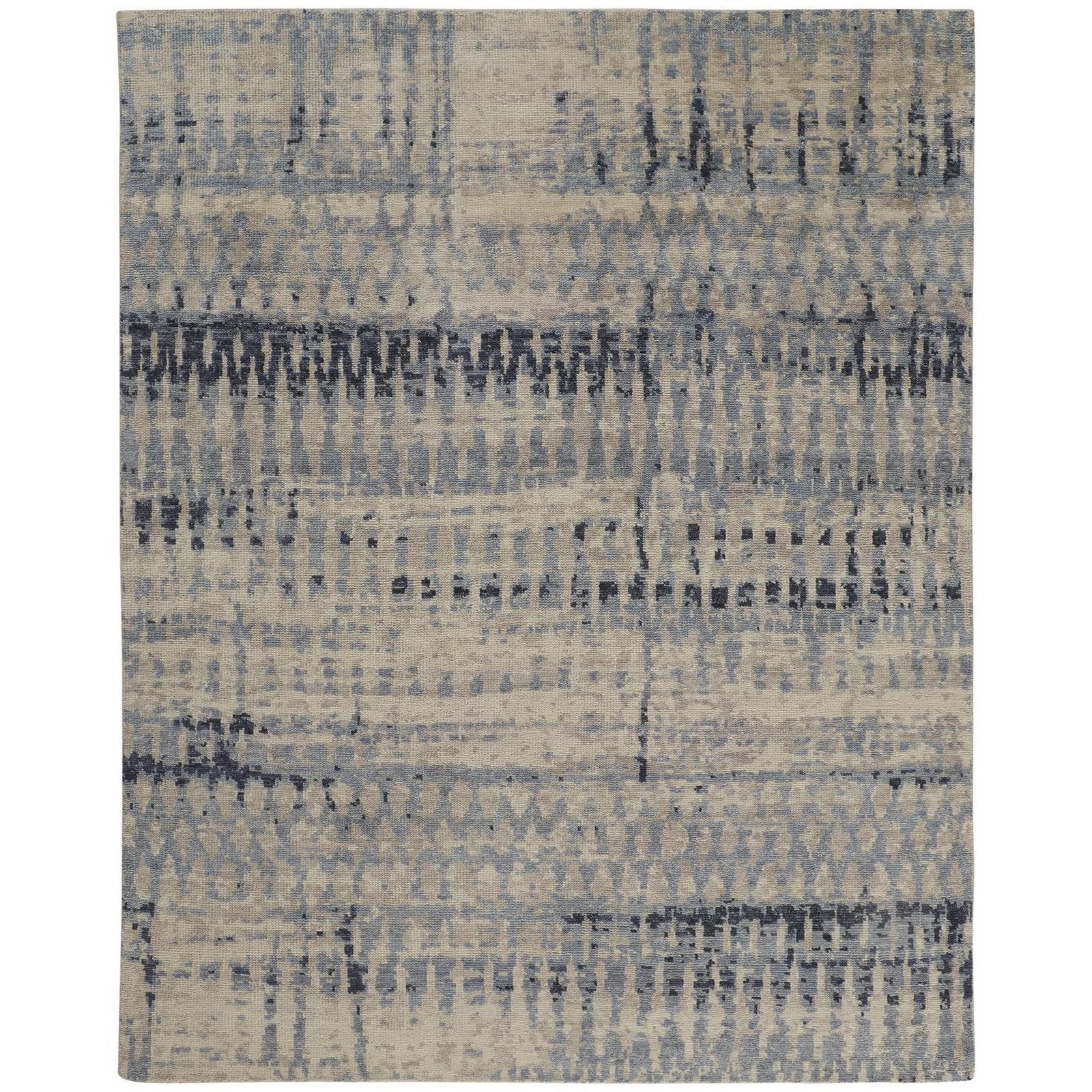 Feizy Palomar 6631F Rug in Tan / Blue