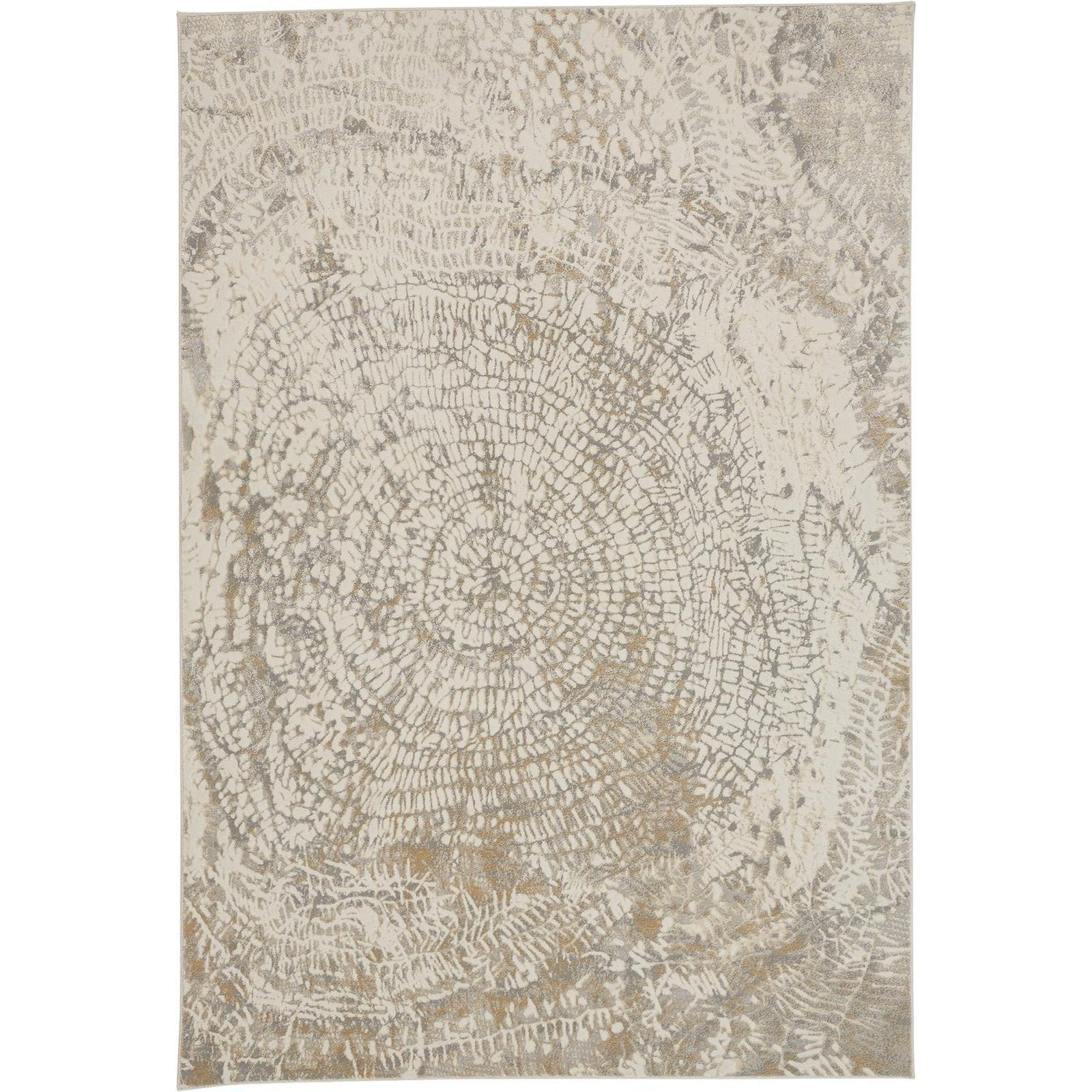 Feizy Parker 3702F Rug in Ivory / Gray