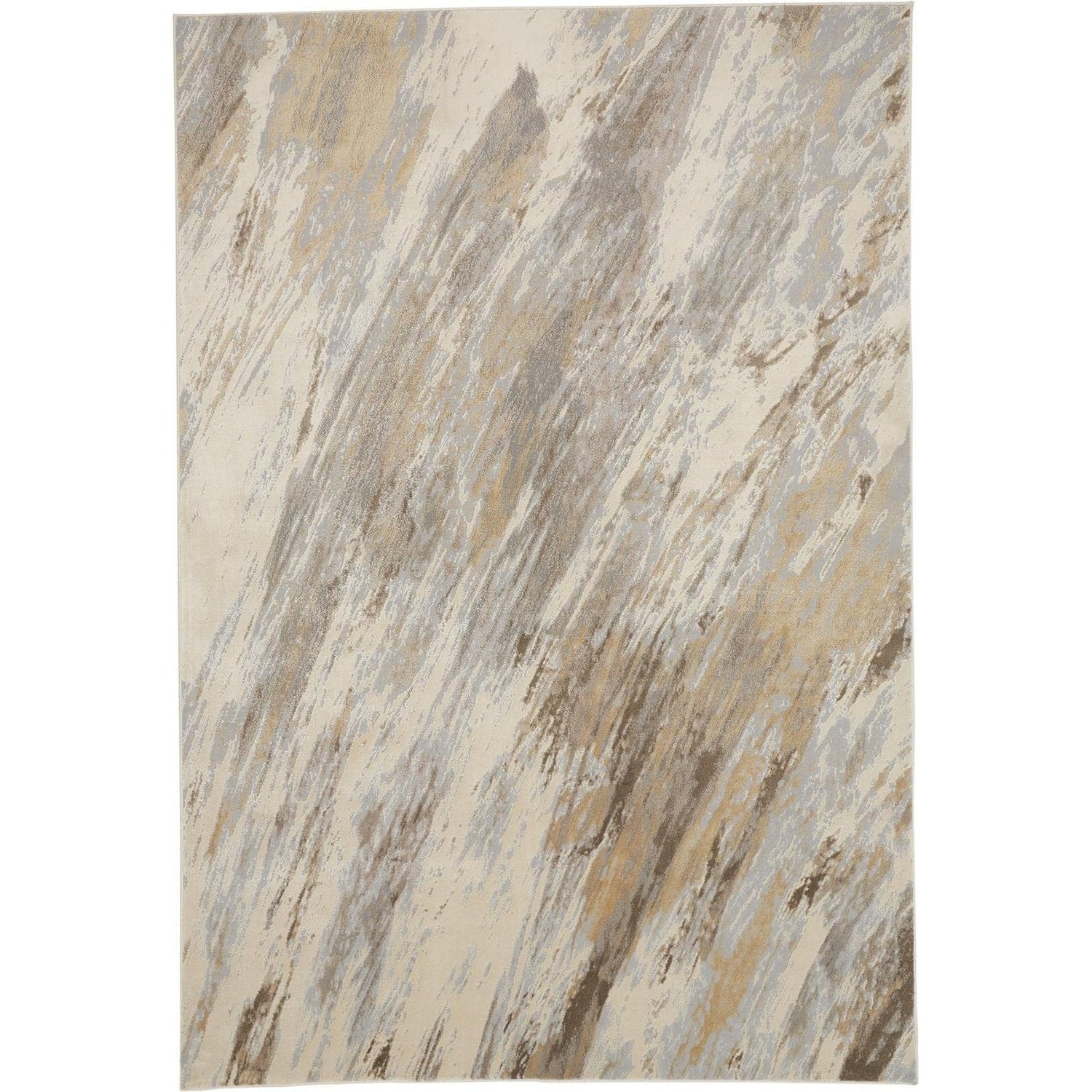 Feizy Parker 3704F Rug in Tan / Blue