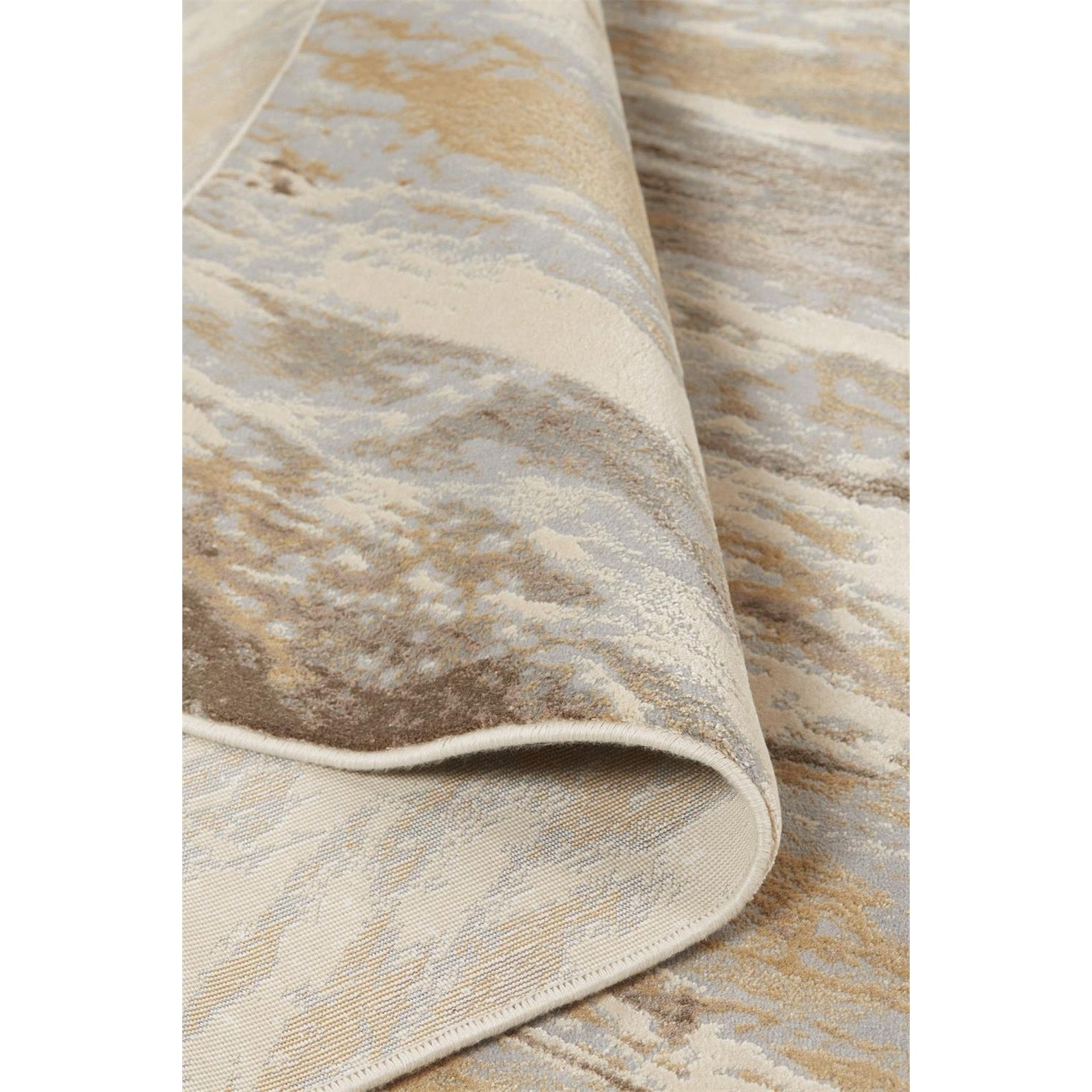 Feizy Parker 3704F Rug in Tan / Blue