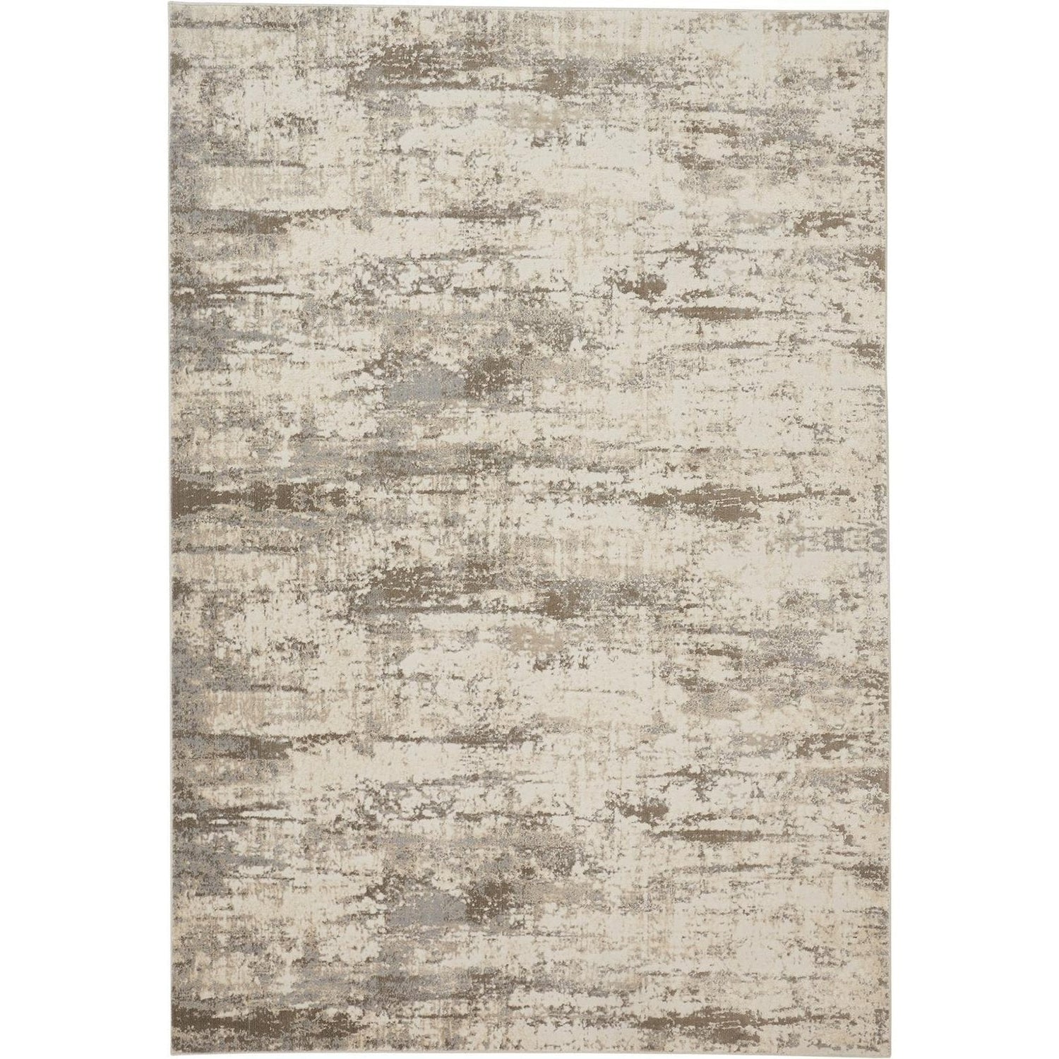 Feizy Parker 3719F Rug in Silver / Beige