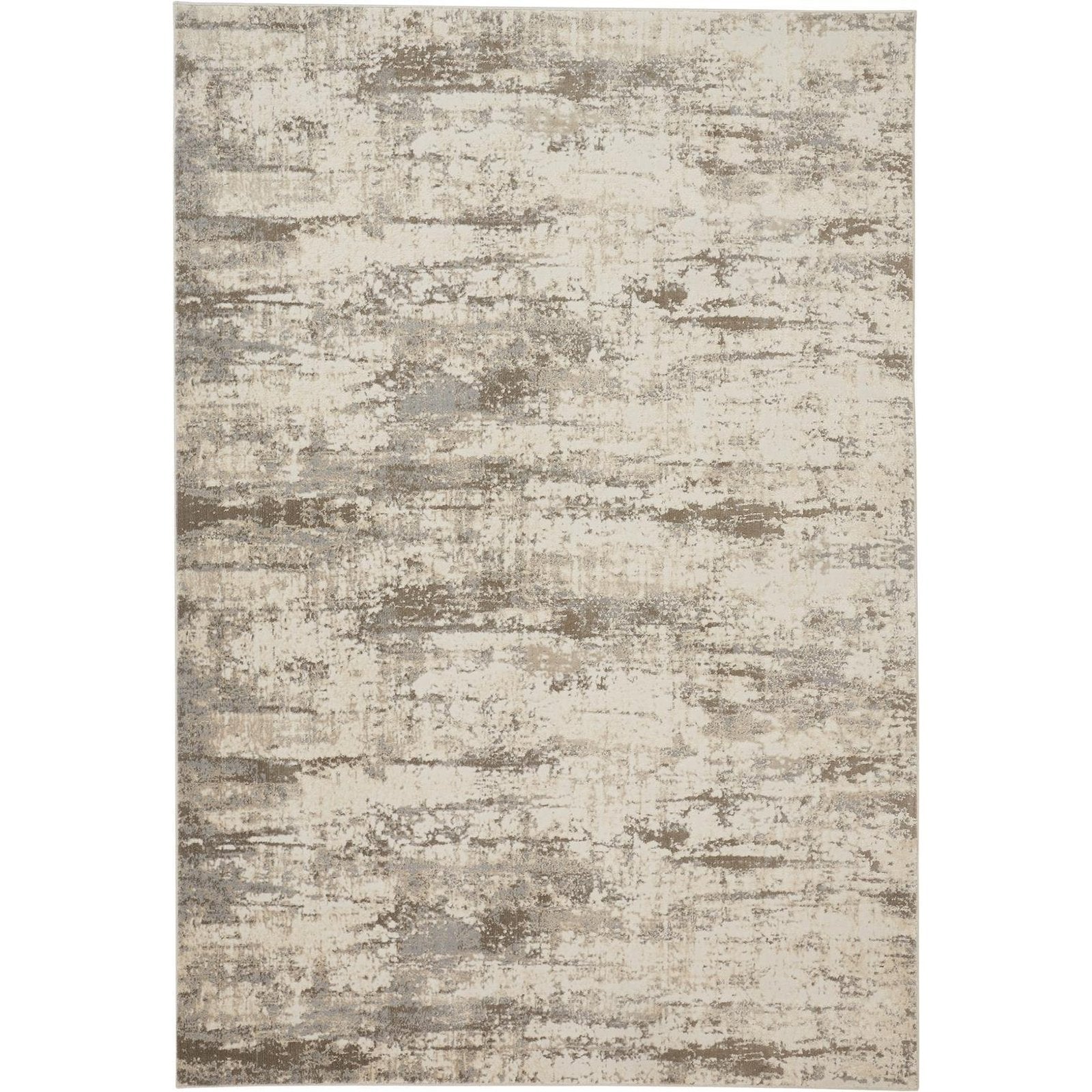 Feizy Parker 3719F Rug in Silver / Beige