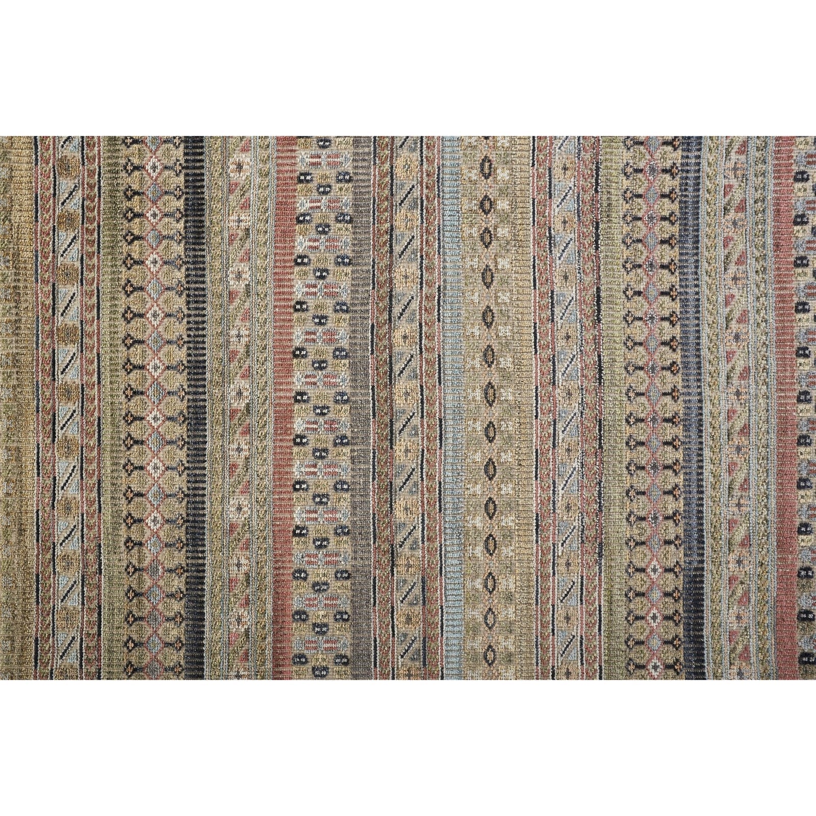 Feizy Payton 6498F Rug in Tan / Blue