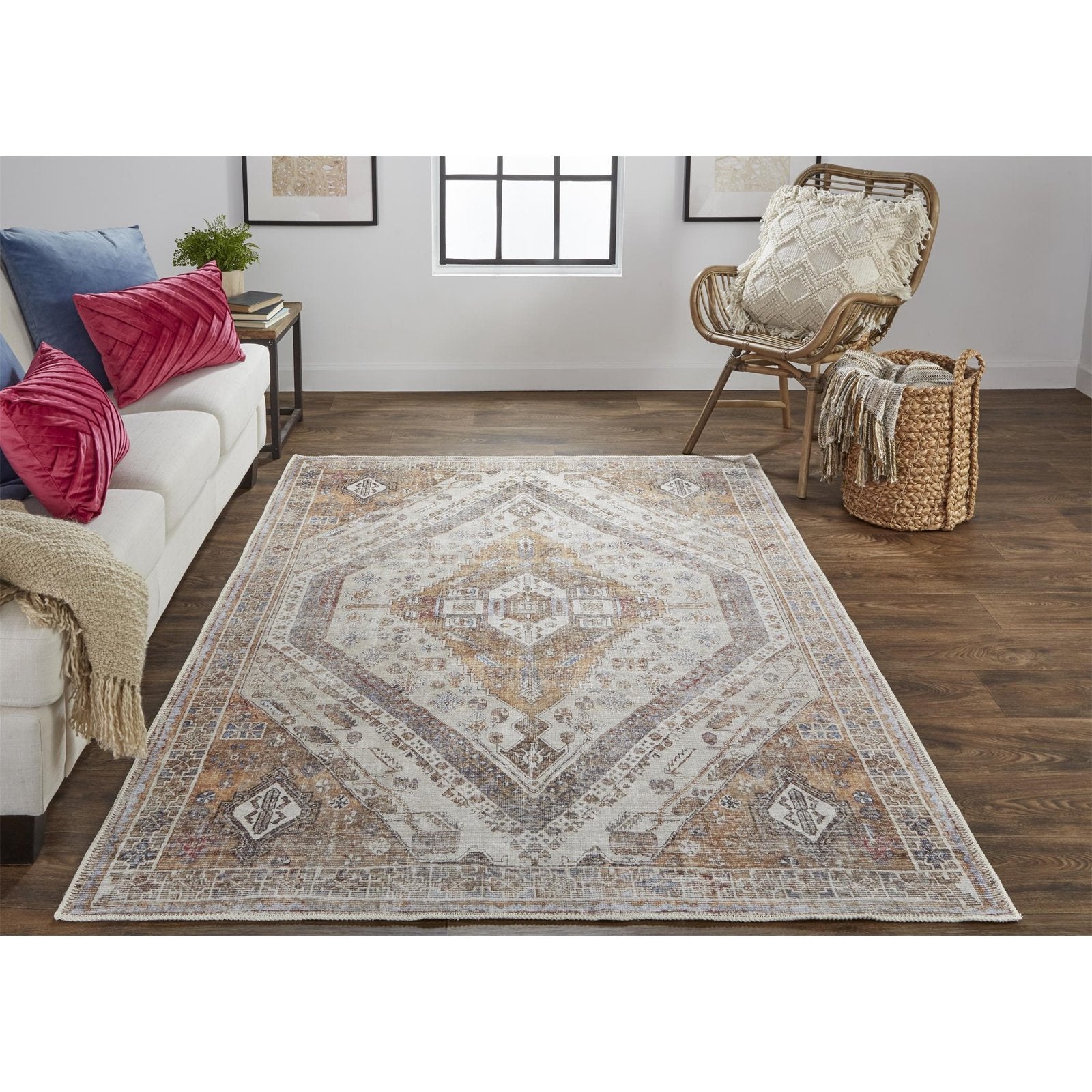 Feizy Percy 39ANF Rug in Tan