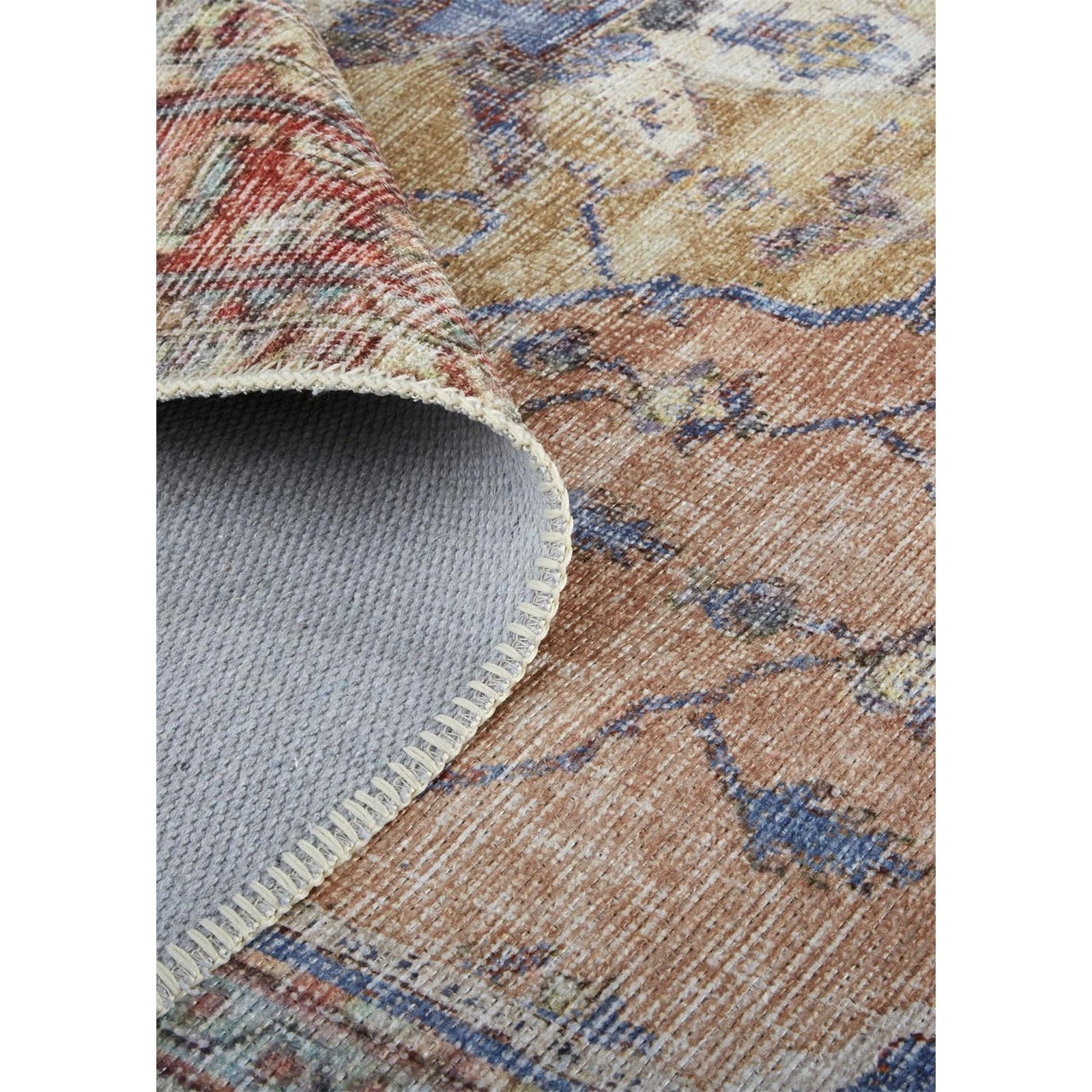 Feizy Percy 39APF Rug in Rust / Blue