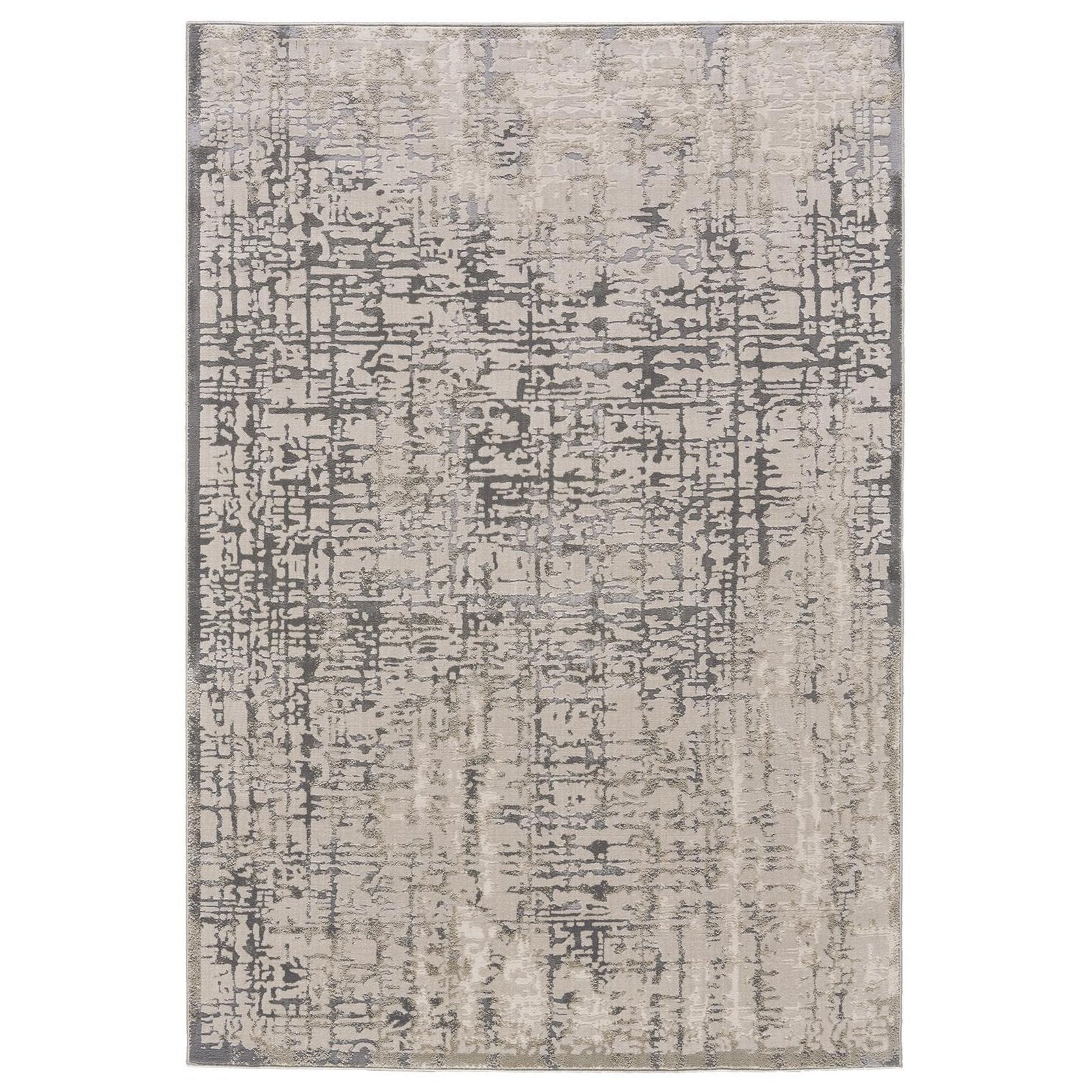 Feizy Prasad 3683F Rug in Gray