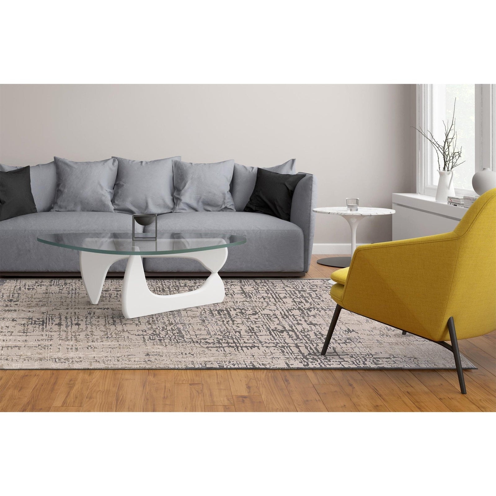 Feizy Prasad 3683F Rug in Gray
