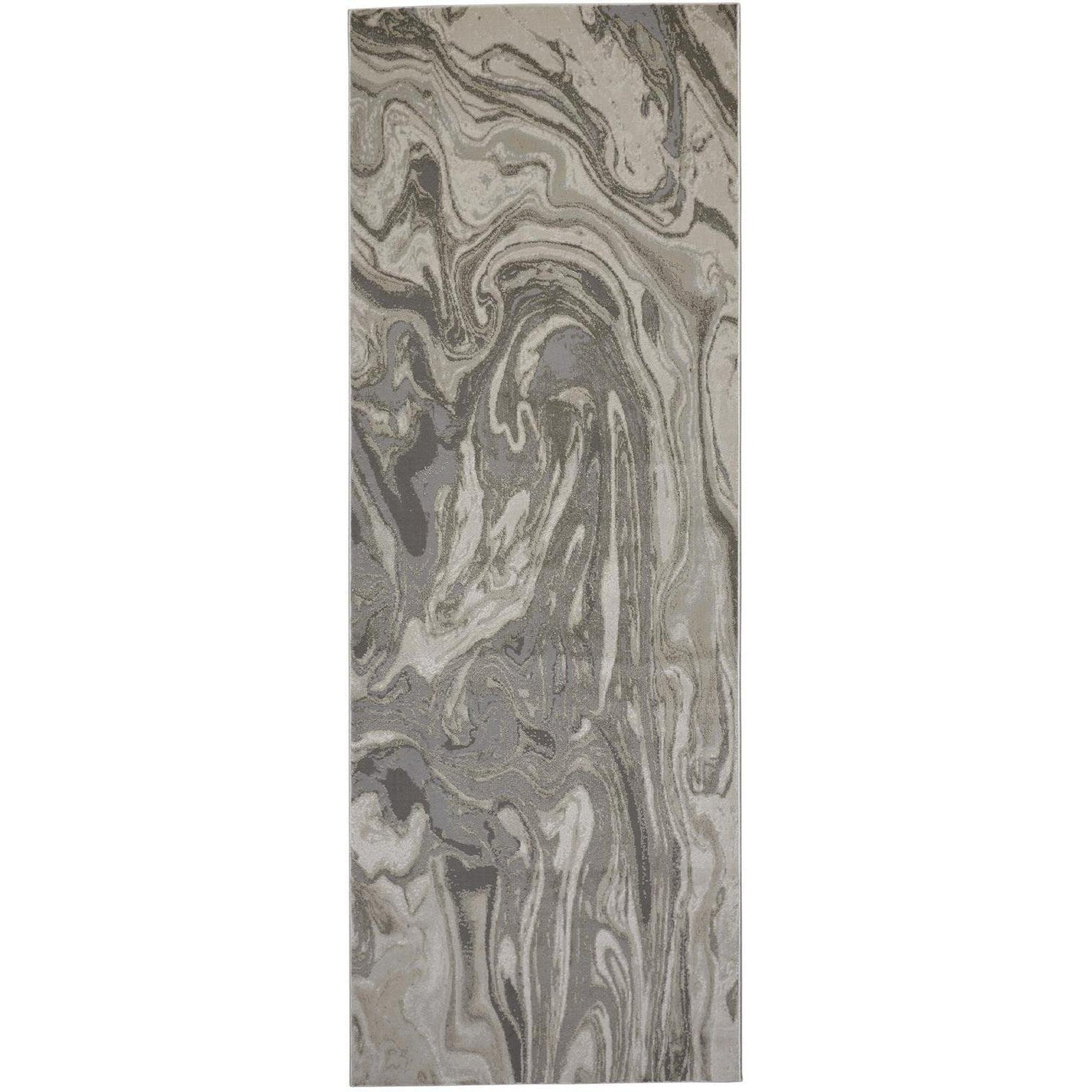 Feizy Prasad 3894F Rug in Light Gray