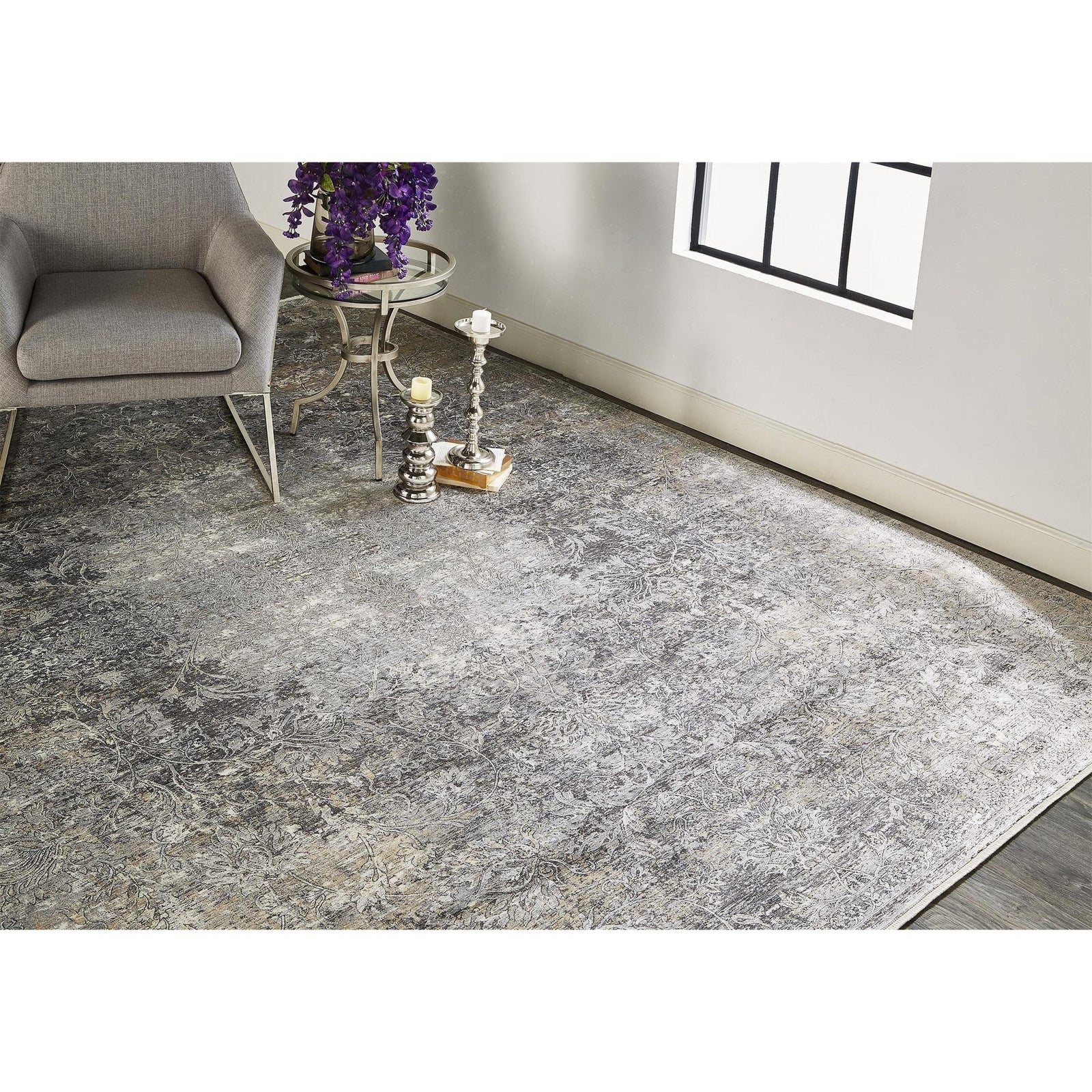 Feizy Sarrant 3964F Rug in Stone