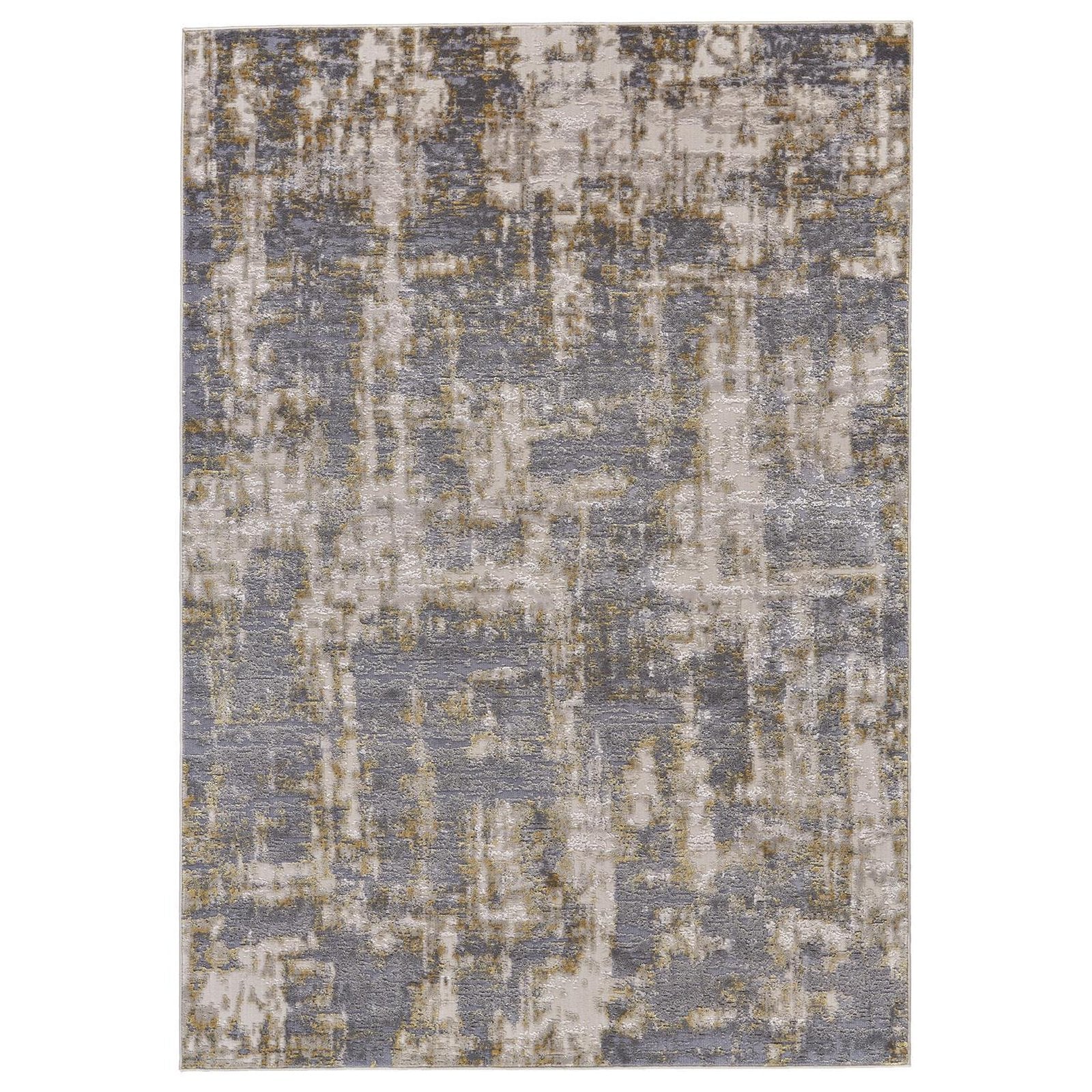 Feizy Waldor 3969F Rug in Gold/Sterling