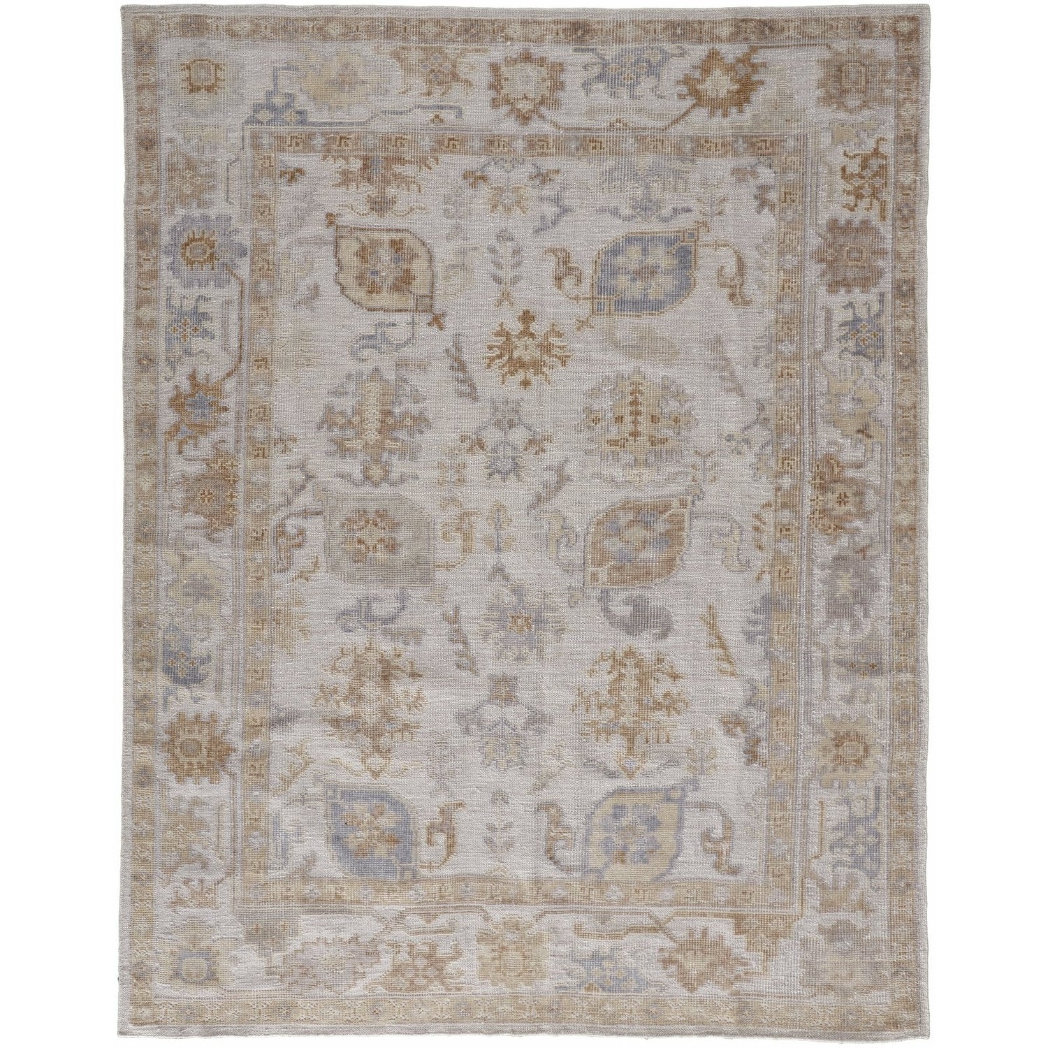 Feizy Wendover 6846F Rug in Gray / Ivory