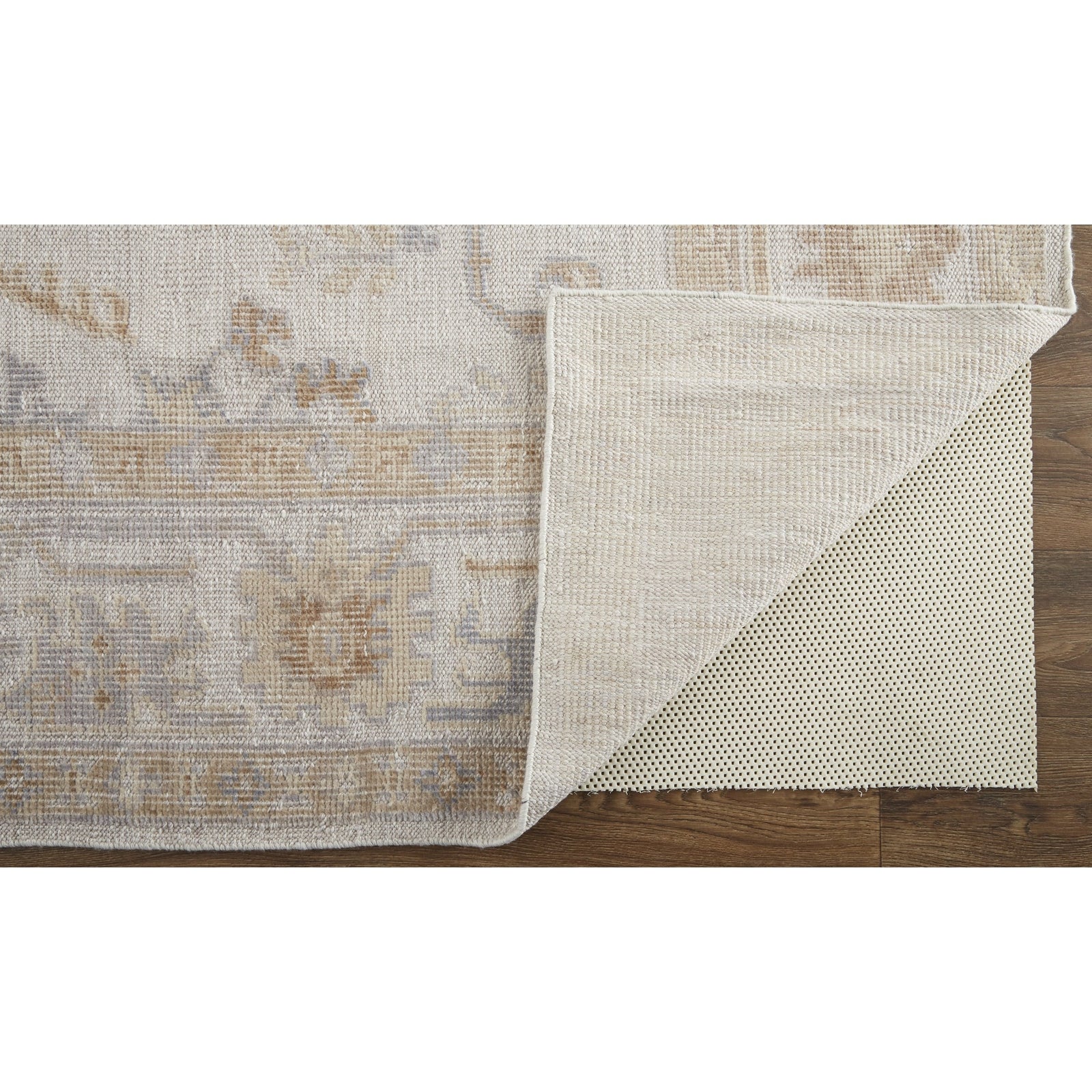 Feizy Wendover 6846F Rug in Gray / Ivory