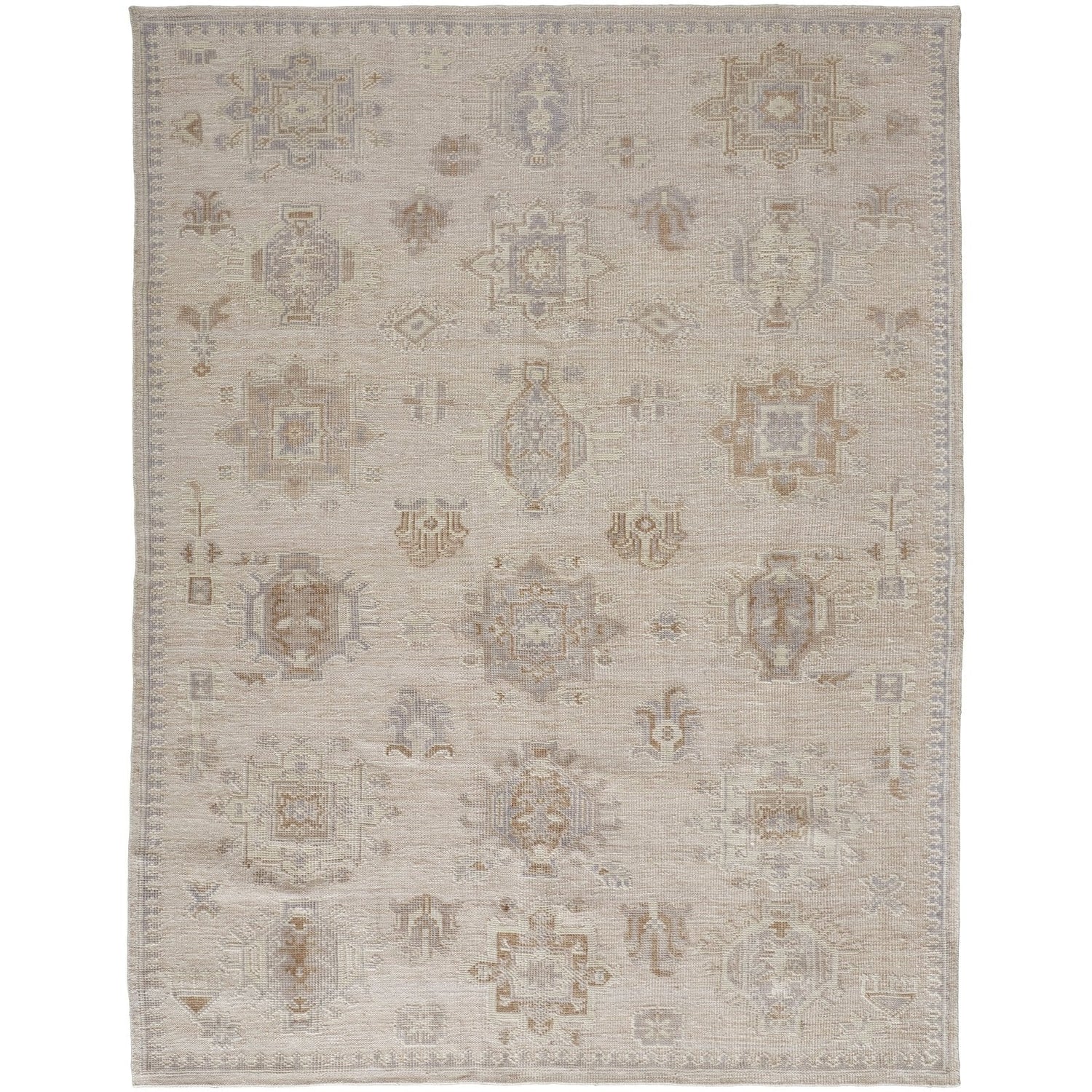 Feizy Wendover 6858F Rug in Tan / Gray