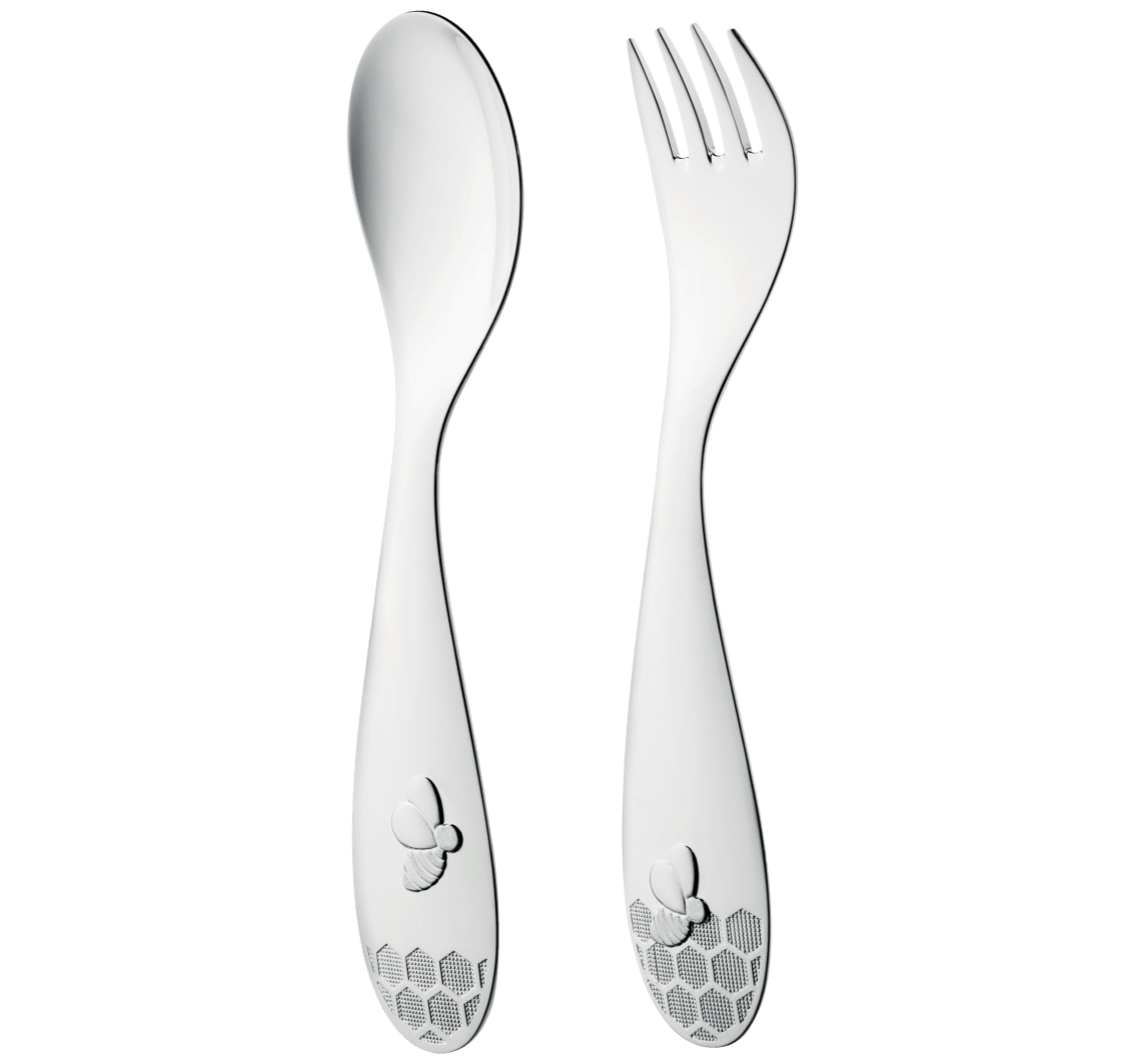 Christofle Beebee Silver-Plated Two-Piece Baby Flatware Set