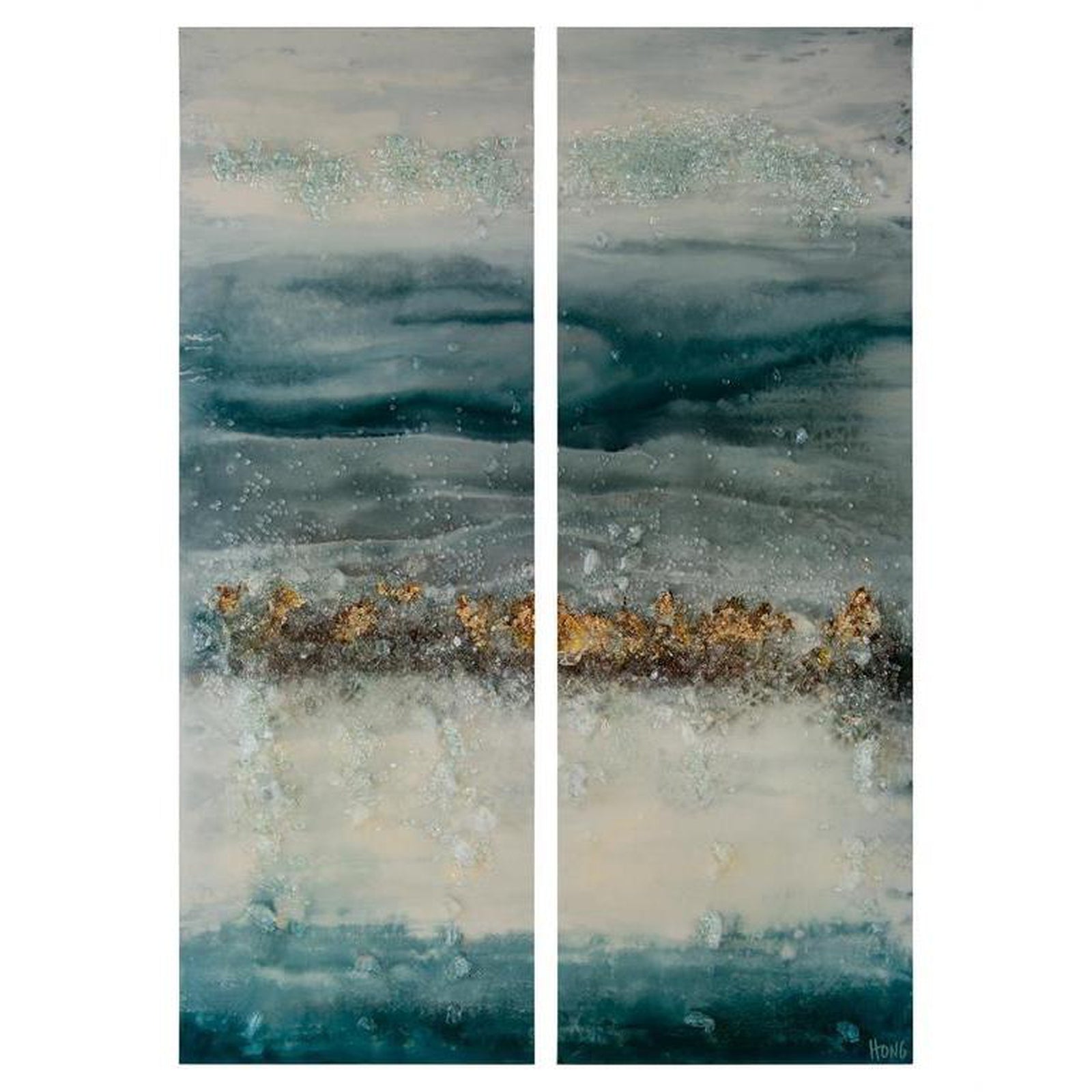 John Richard Mary Hong'S Rolling Tide Set Of Two Wall Art