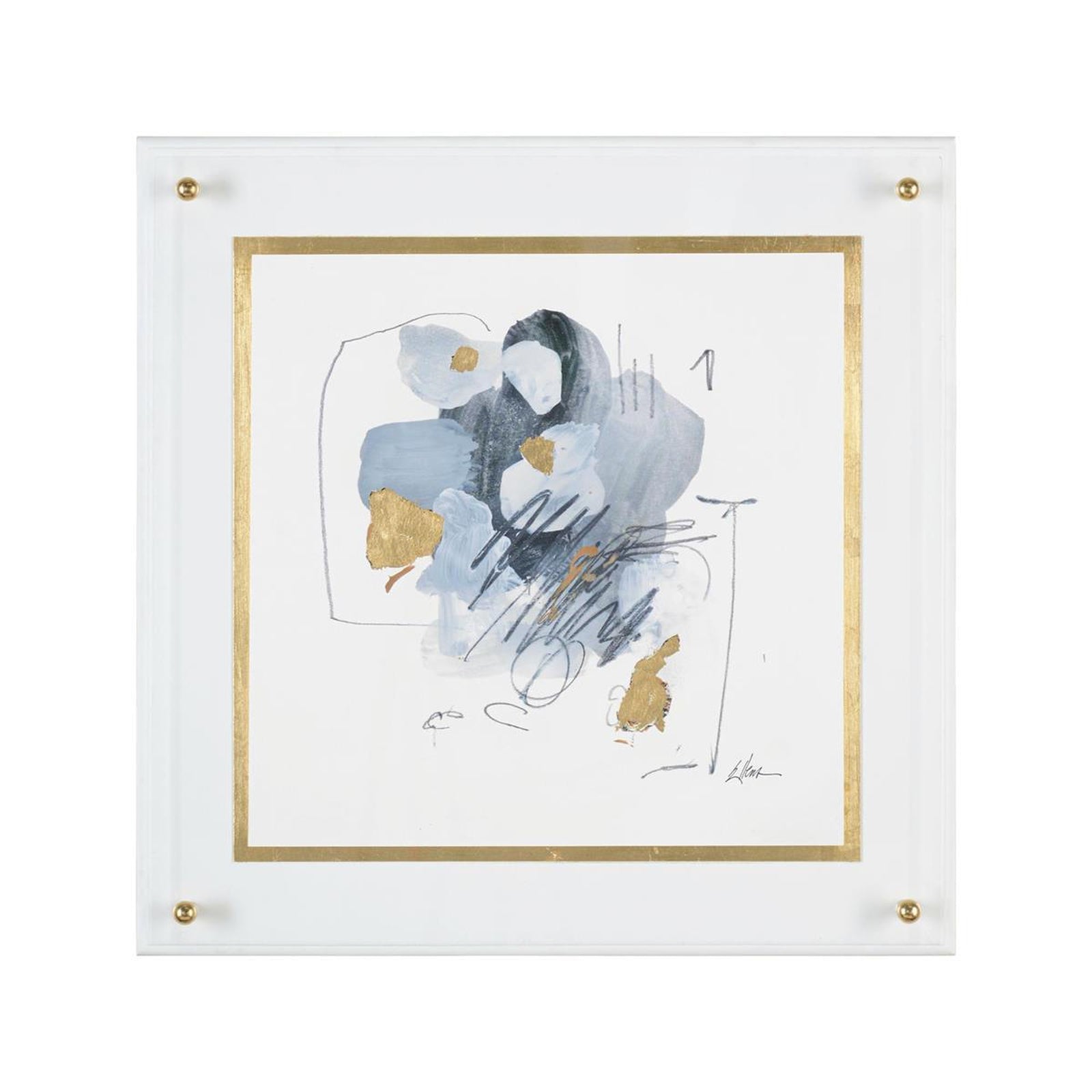 John Richard Black, Gray And Gold I Wall Art