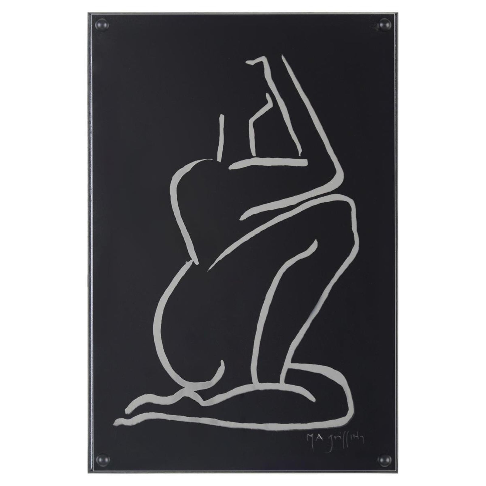 John Richard Ebony Contour Iv Wall Art