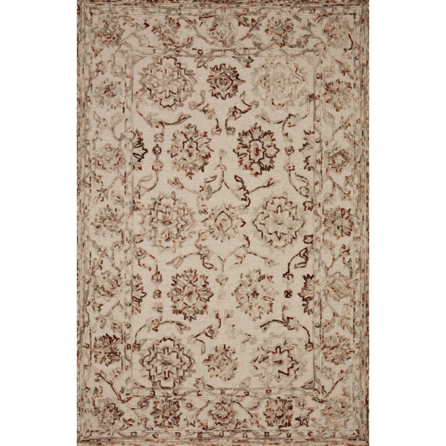 Loloi II Halle HAE-03 Taupe / Rust Rug