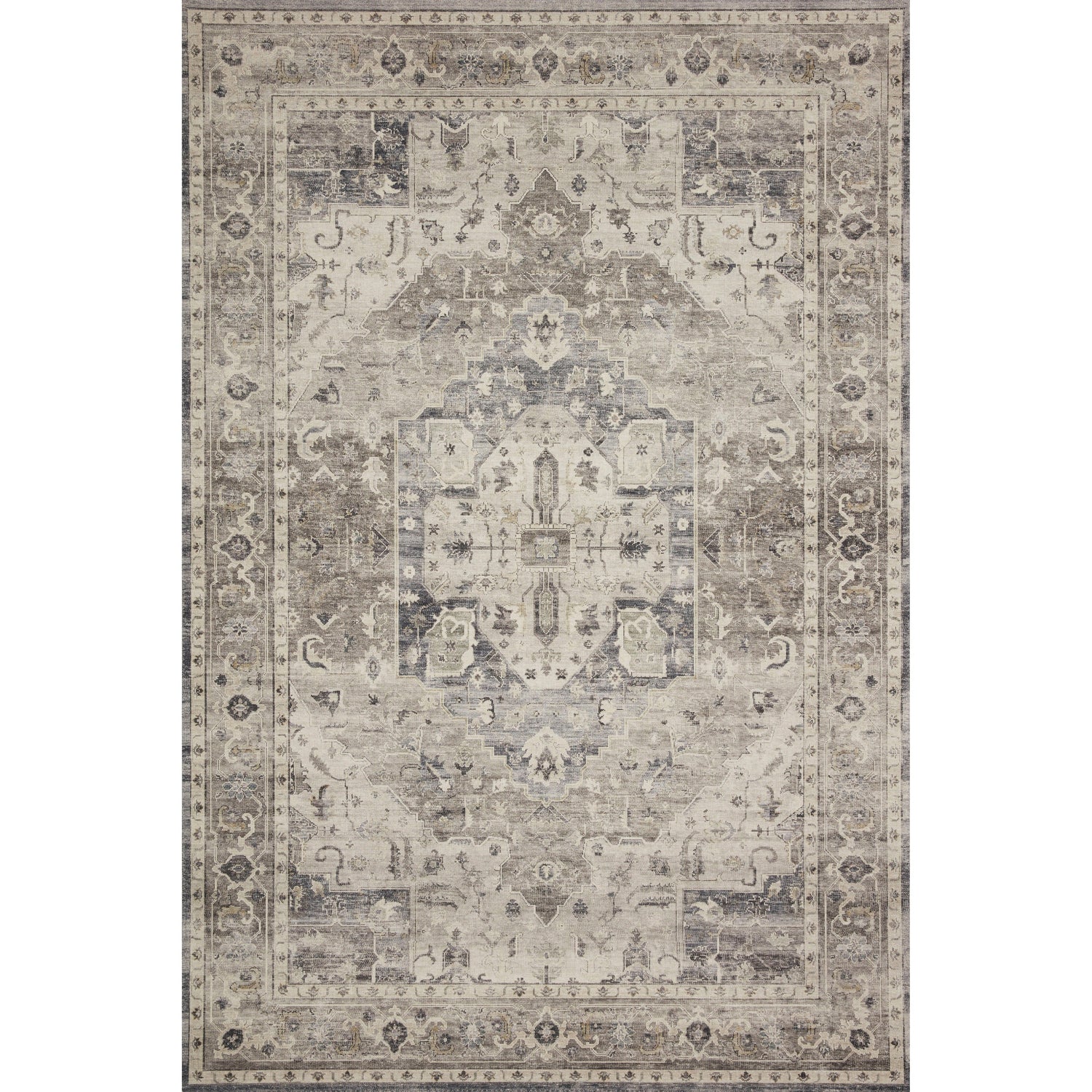 Loloi II Hathaway HTH-05 Steel / Ivory Rug