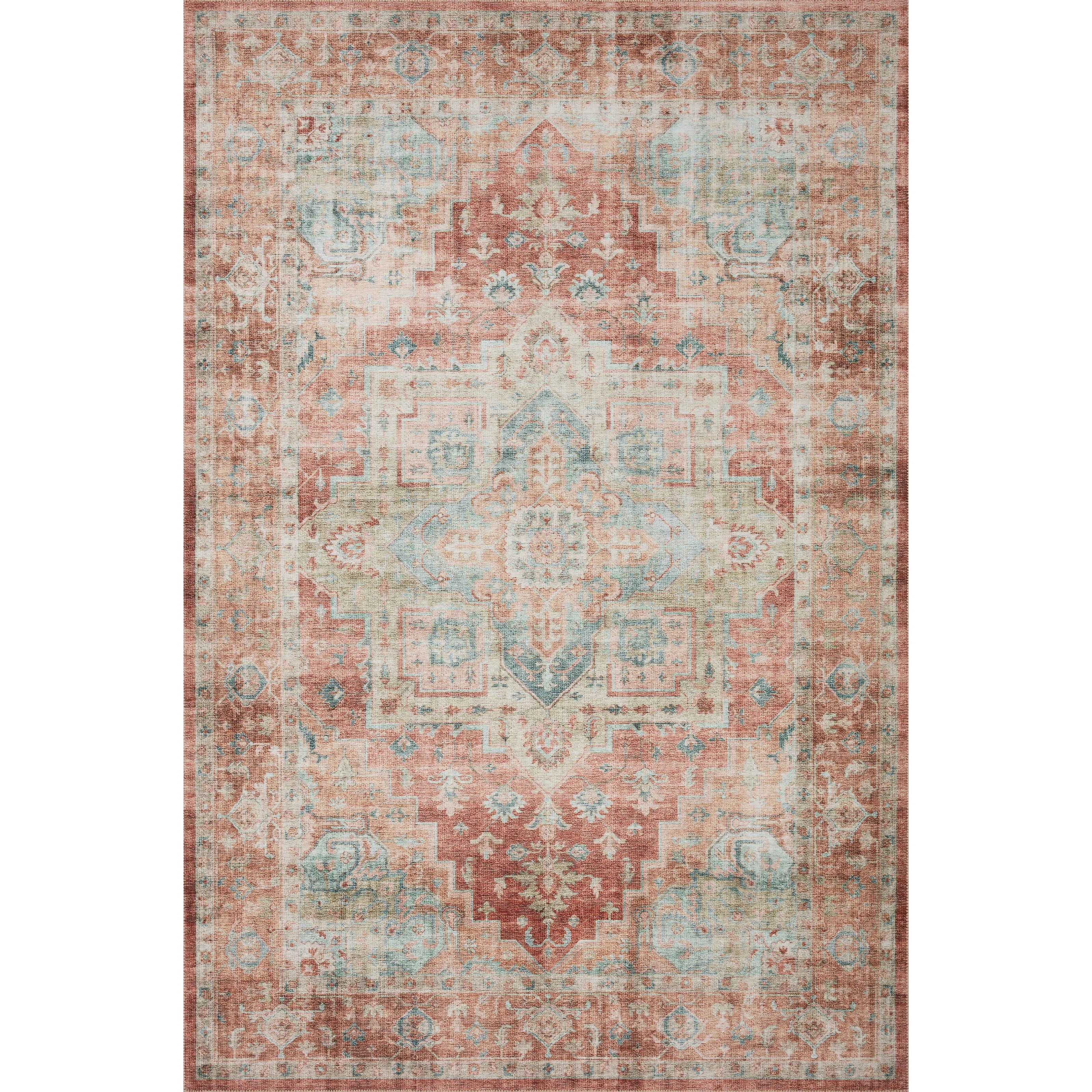 Loloi II Heidi HEI-01 Terracotta / Aqua Rug