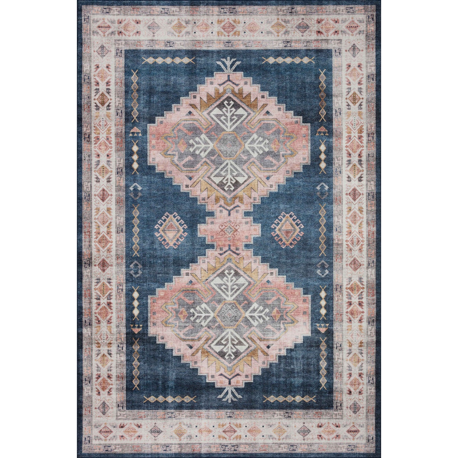 Loloi II Heidi HEI-03 Denim / Blush Rug