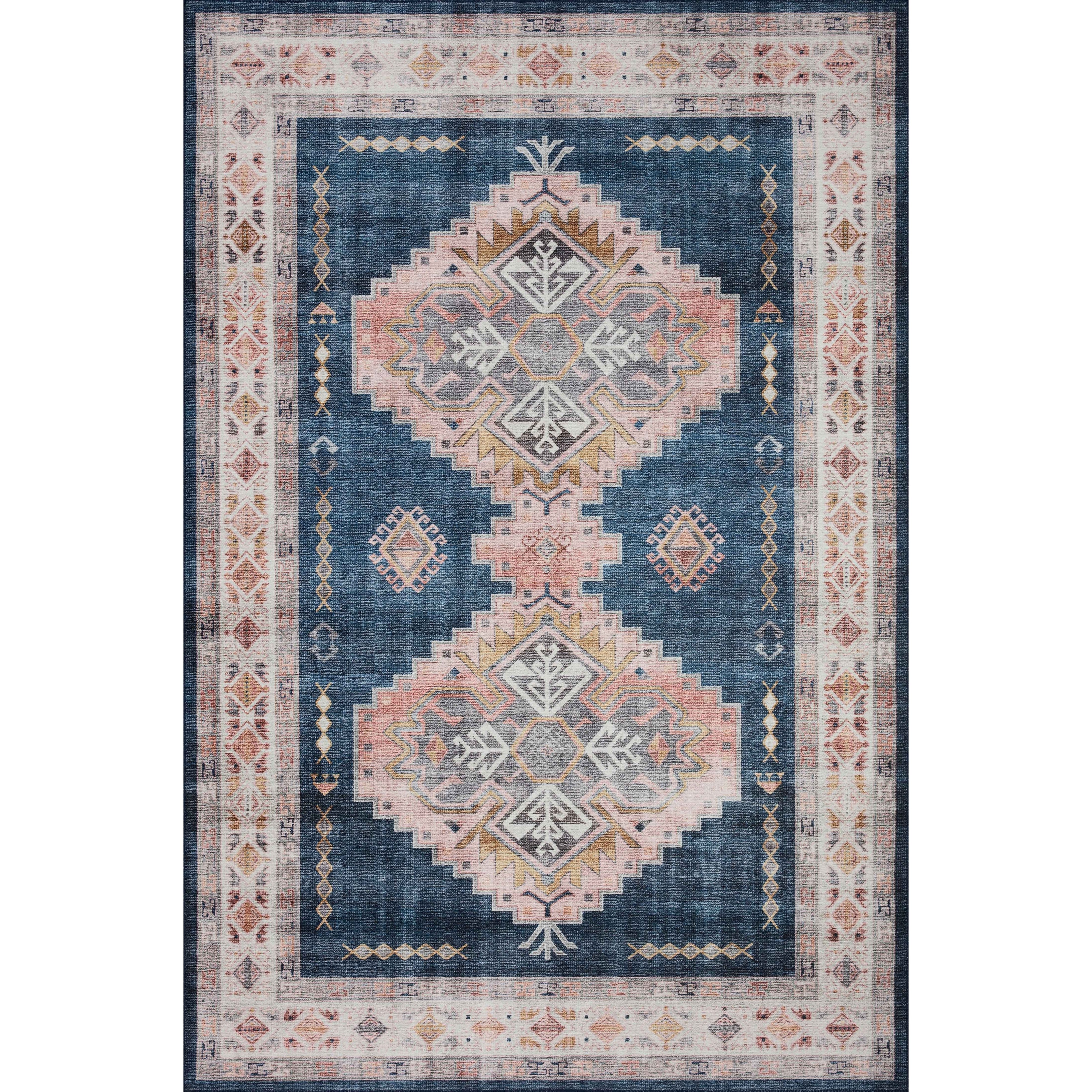 Loloi II Heidi HEI-03 Denim / Blush Rug
