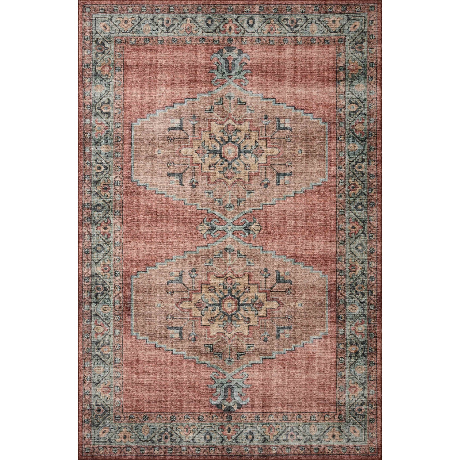 Loloi II Heidi HEI-05 Spice / Aqua Rug