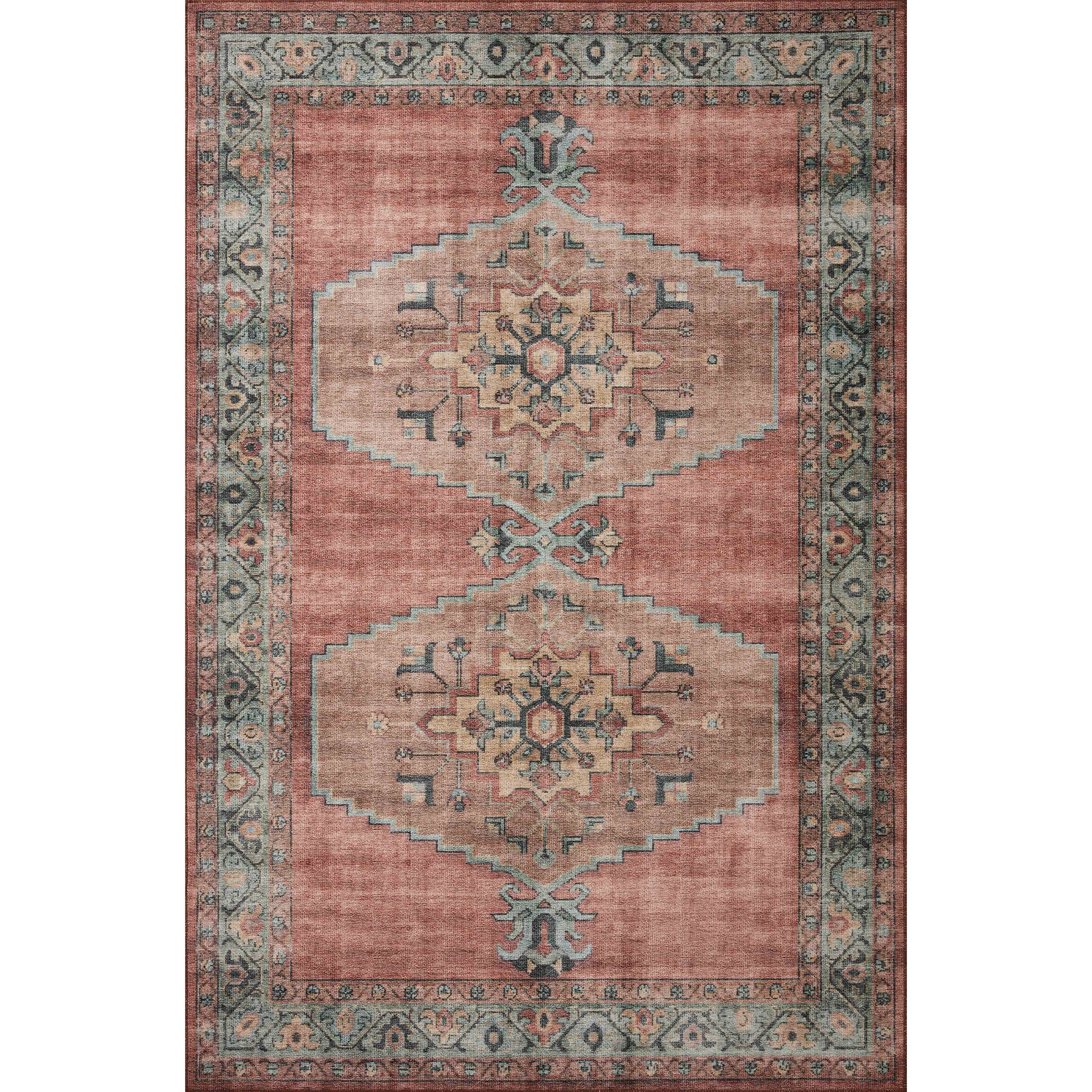 Loloi II Heidi HEI-05 Spice / Aqua Rug