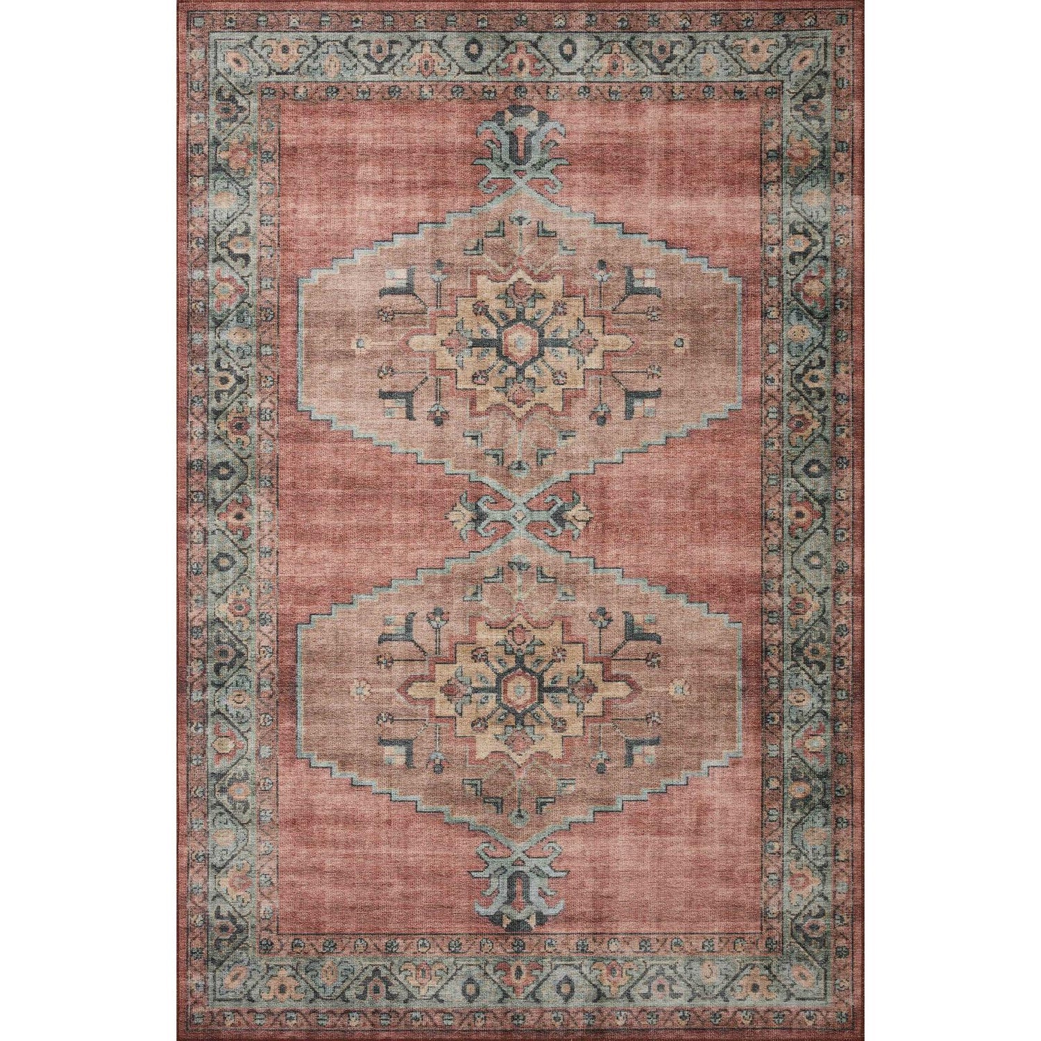 Loloi II Heidi HEI-05 Spice / Aqua Rug