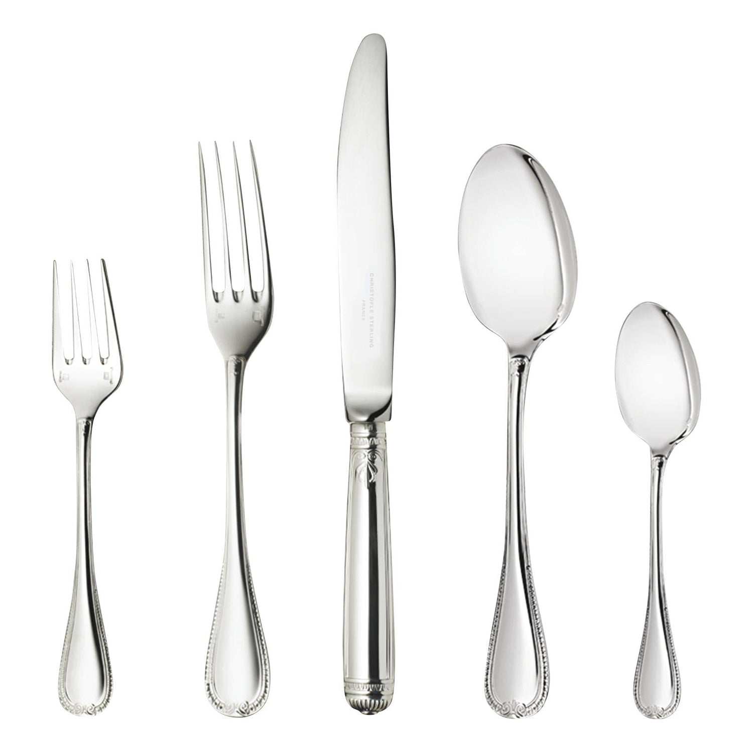 Christofle Malmaison Sterling Silver 5-Piece Place Setting