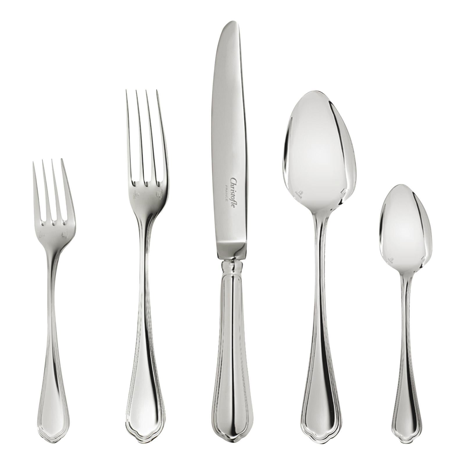 Christofle Spatours Silver Plated 5-Piece Place Setting