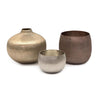John Richard Set Of Three Mink Medley Artisan Vases