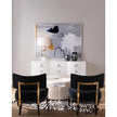 John Richard Decor Set of Two Black-and-White Glass Vases