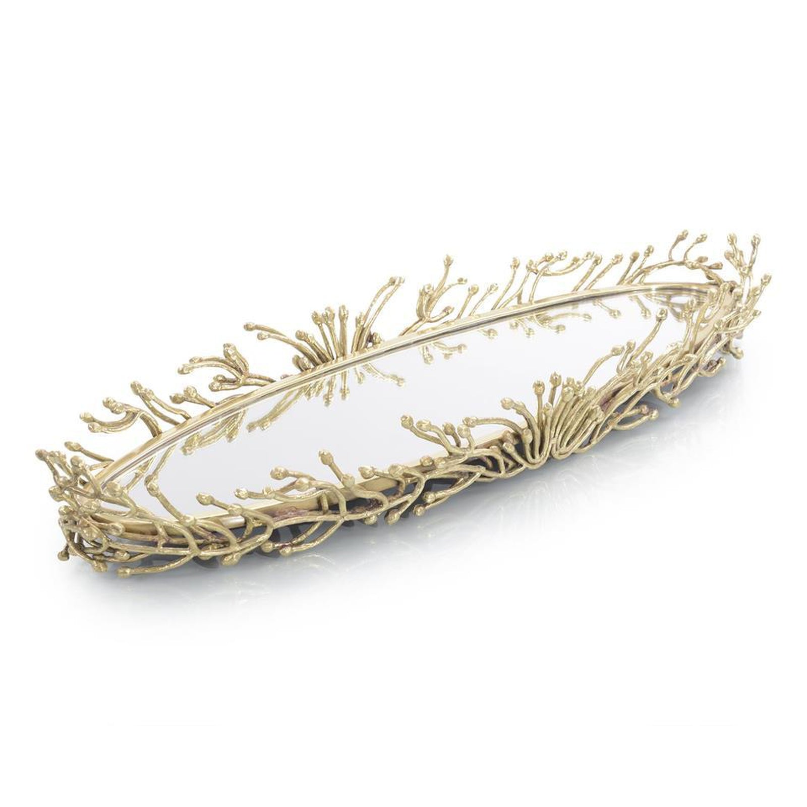 John Richard Brass Twig Mirrored Tray
