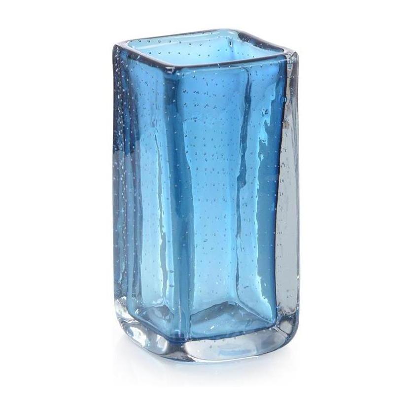 John Richard Decor Ocean Blue Handblown Glass Vase I