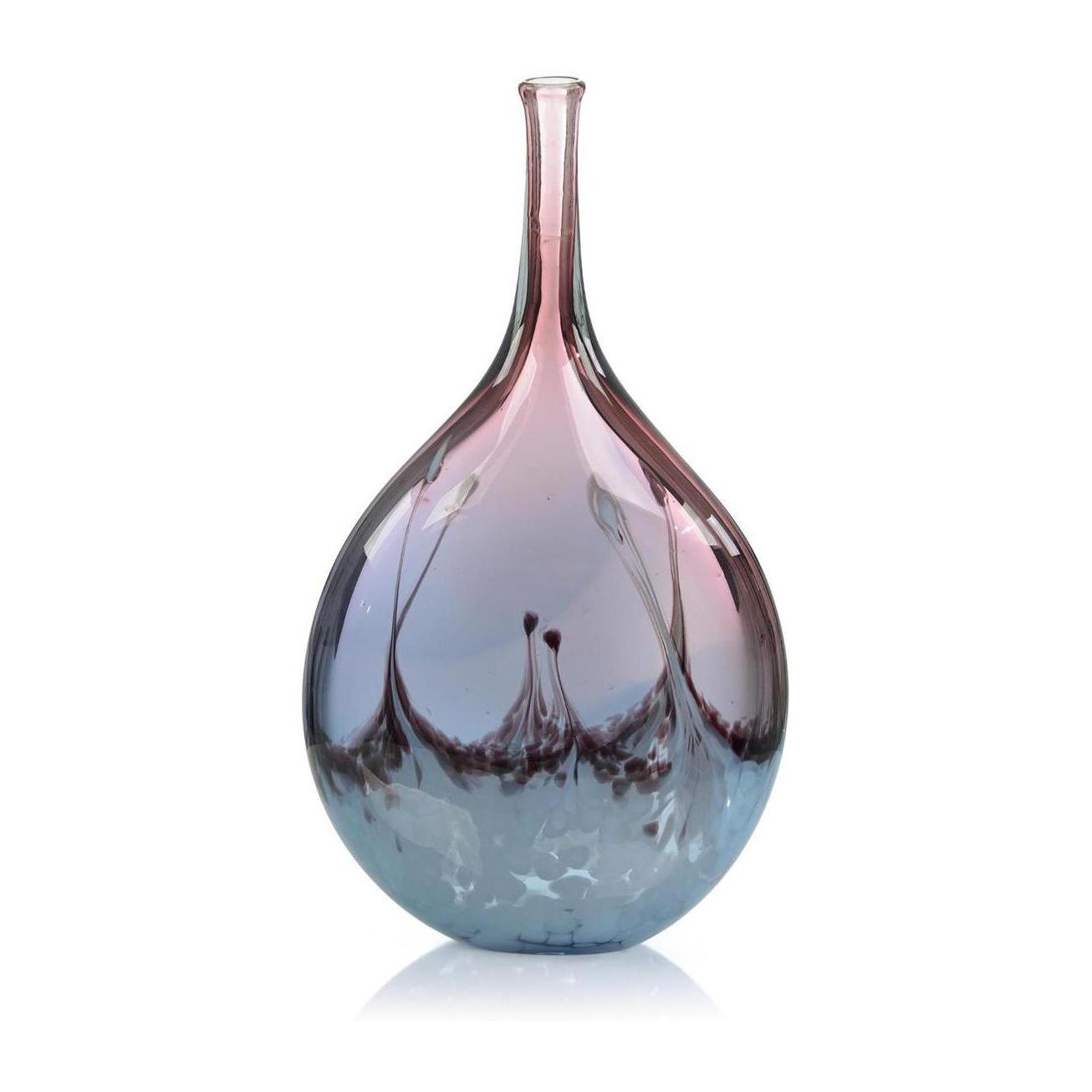 John Richard Decor Translucent Lavender And Blue Handblown Vase II