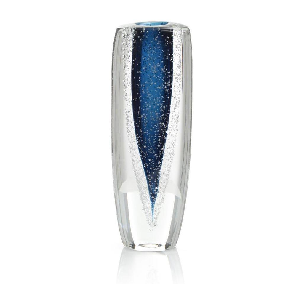 John Richard Decor Sapphire Blue Handblown Glass Vase II