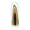 John Richard Decor Rippled Brown Handblown Glass Sculpture II