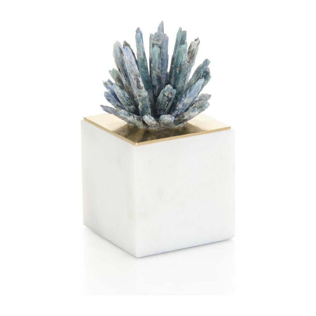 John Richard Decor Cyanite Starburst on Marble Sculpture II